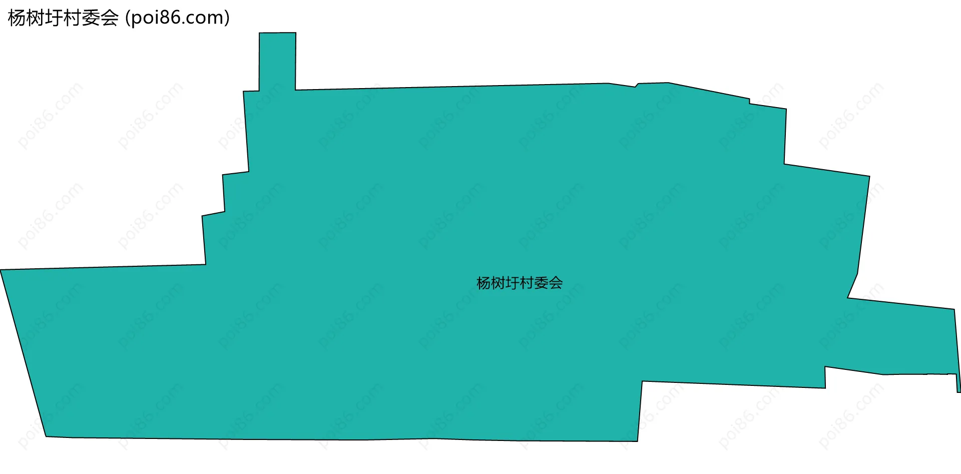 杨树圩村委会边界地图