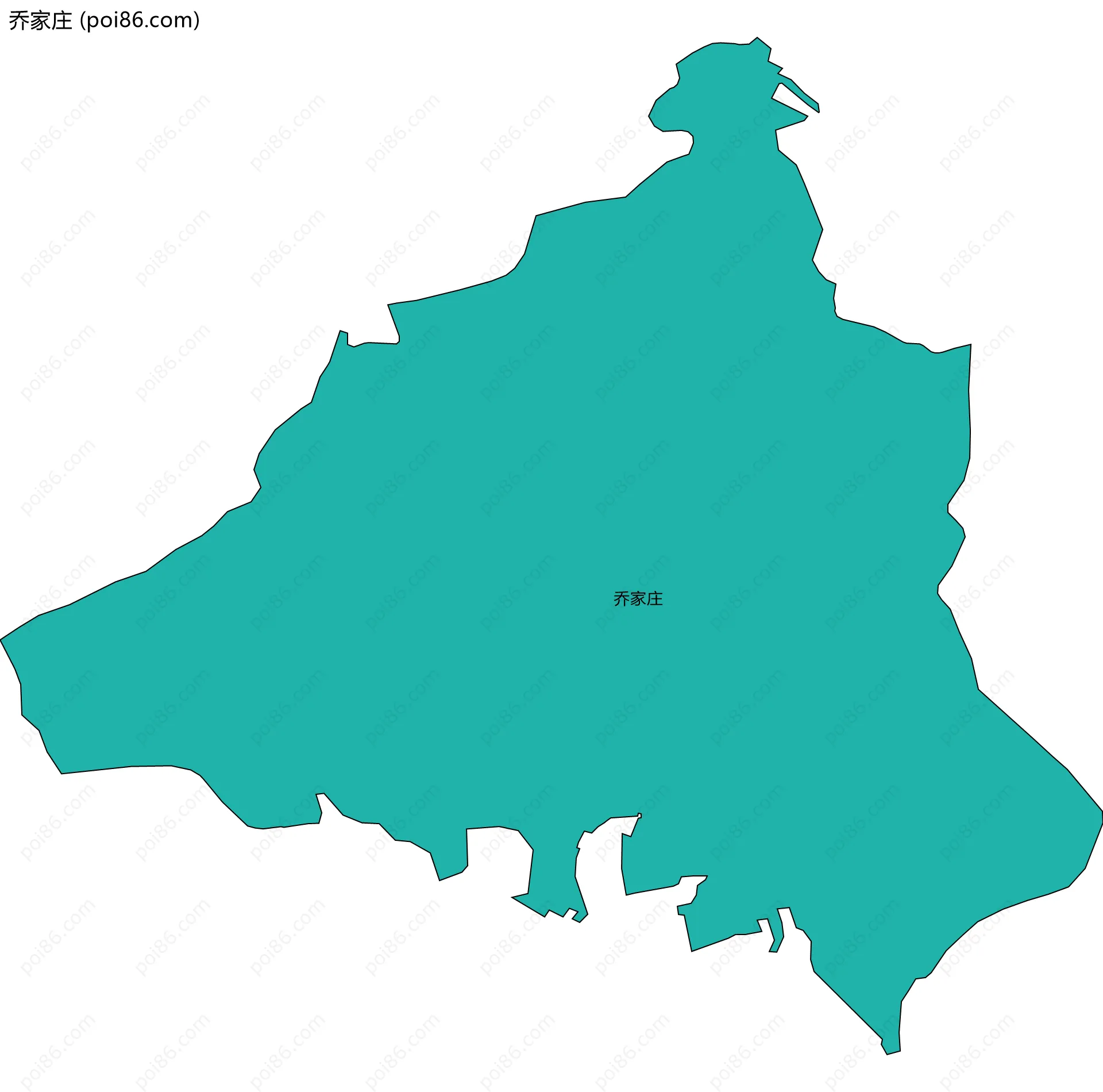 乔家庄边界地图