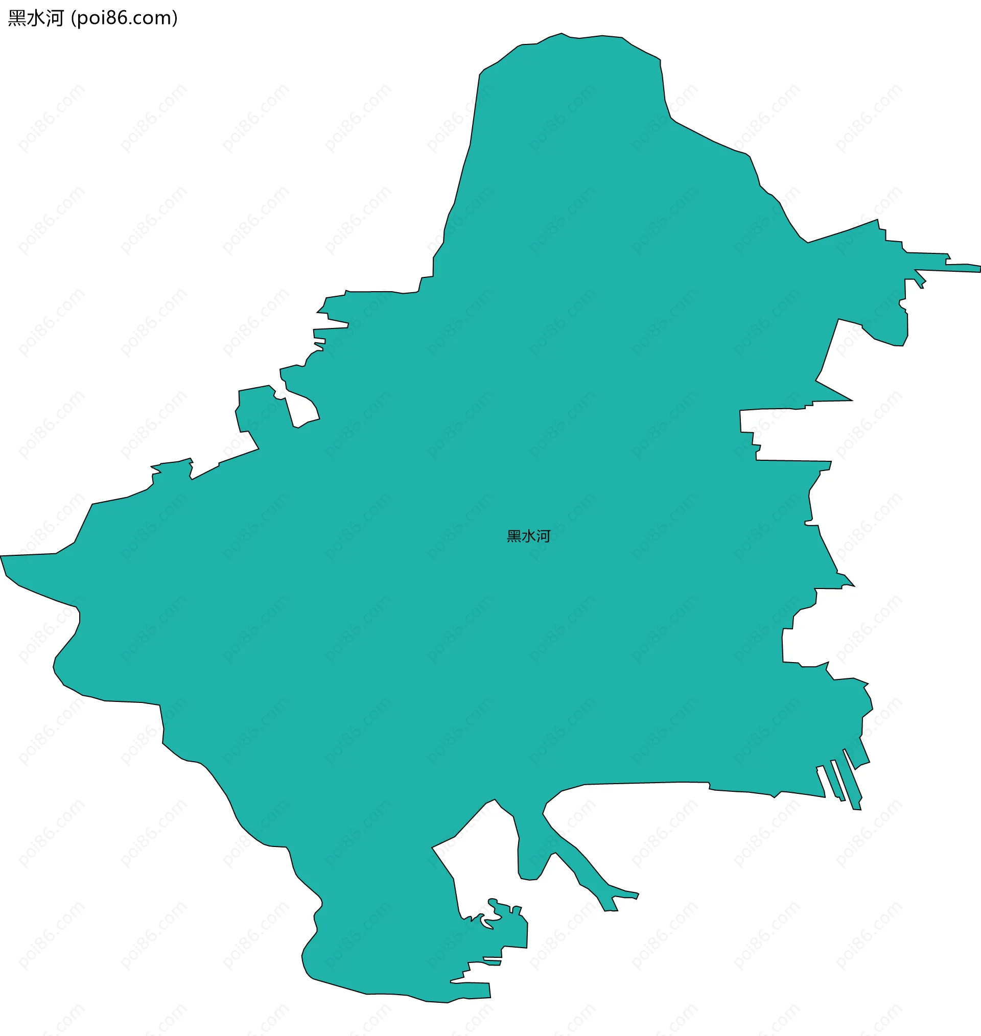 黑水河边界地图