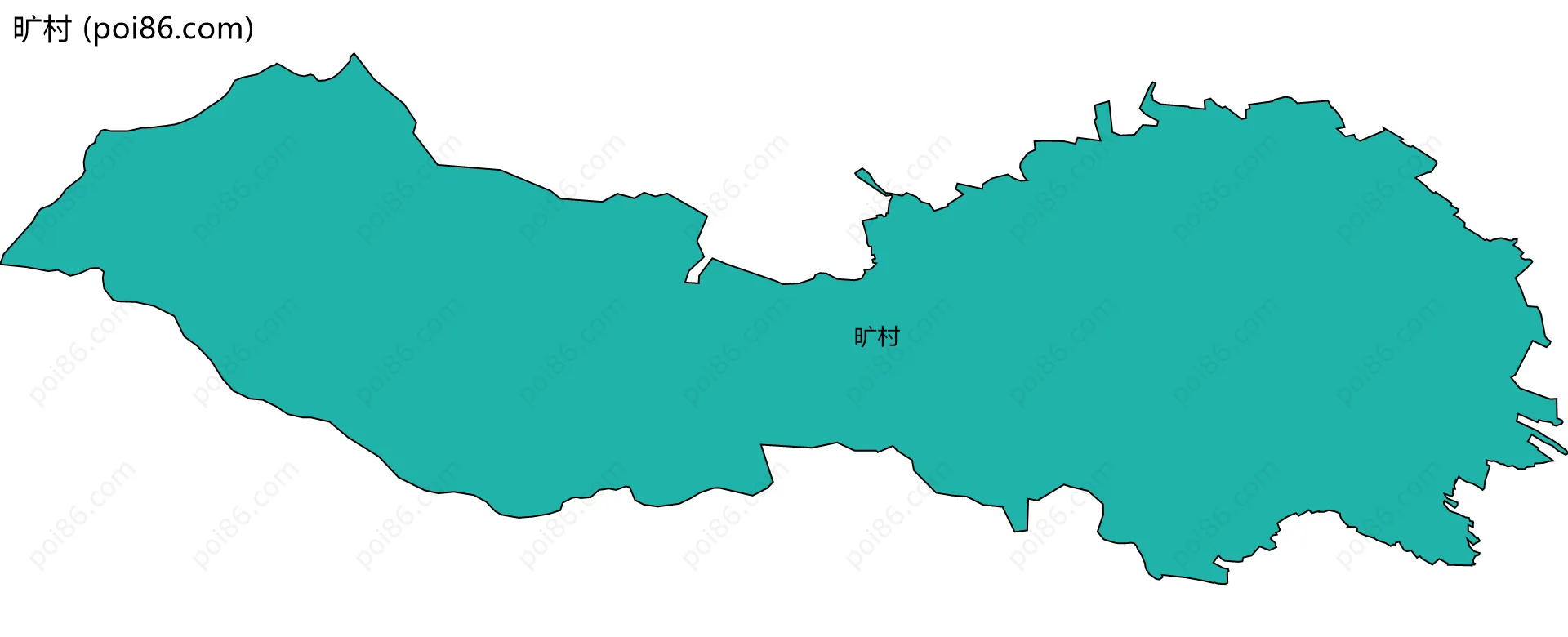 旷村边界地图