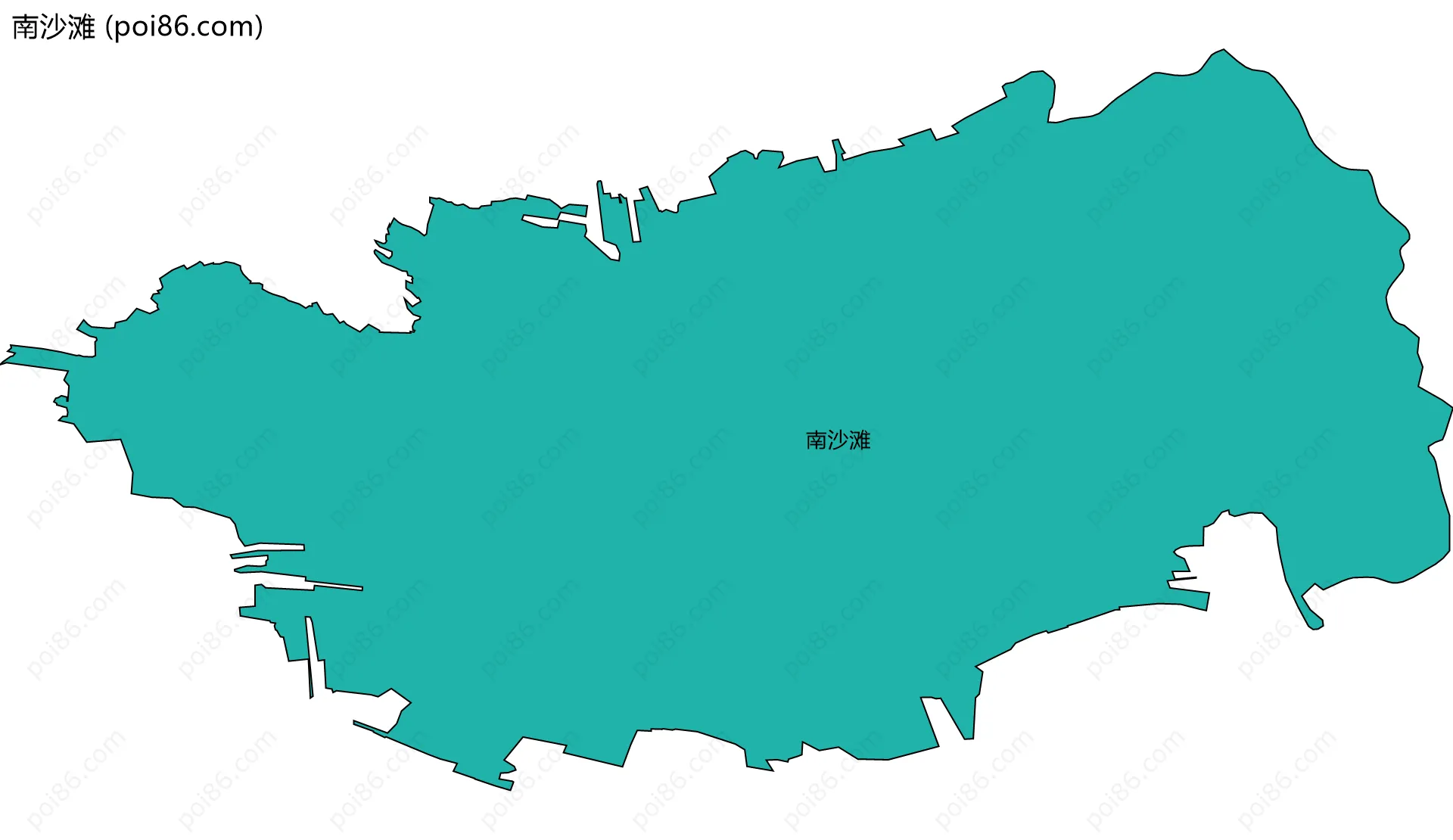 南沙滩边界地图