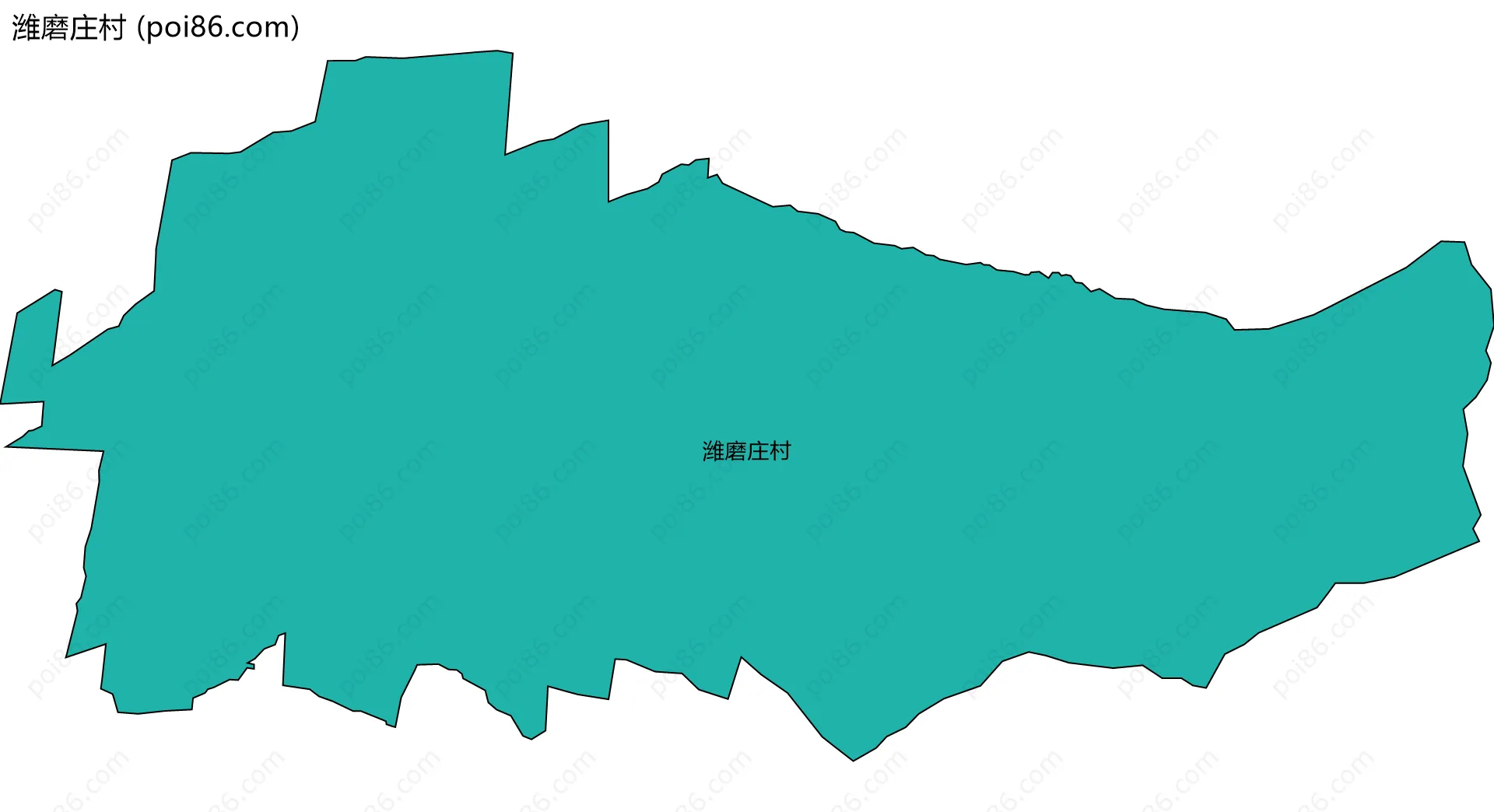 潍磨庄村边界地图