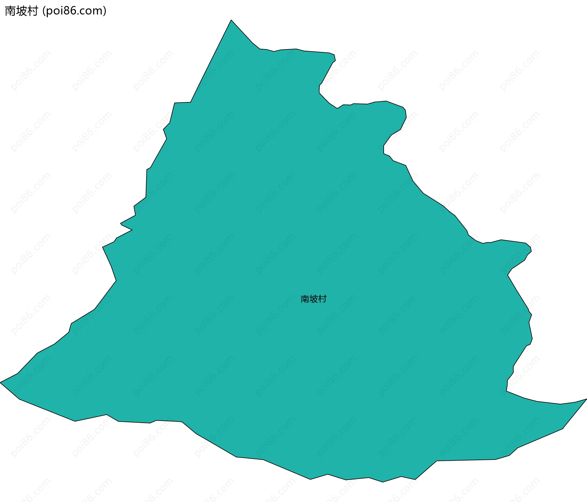 南坡村边界地图