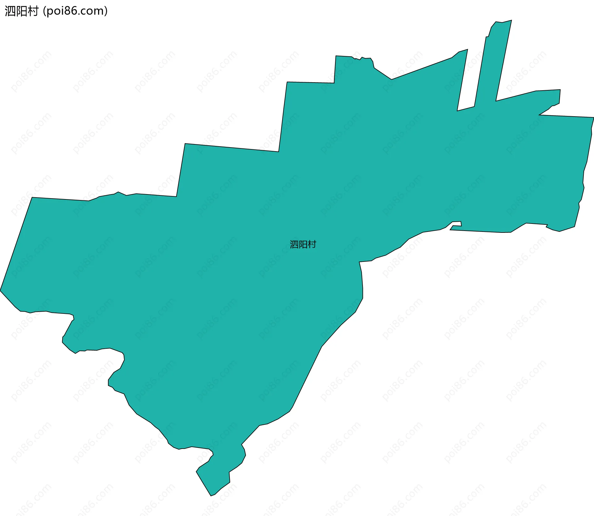 泗阳村边界地图