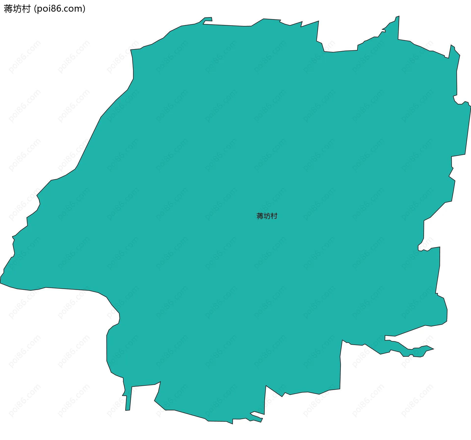 蒋坊村边界地图