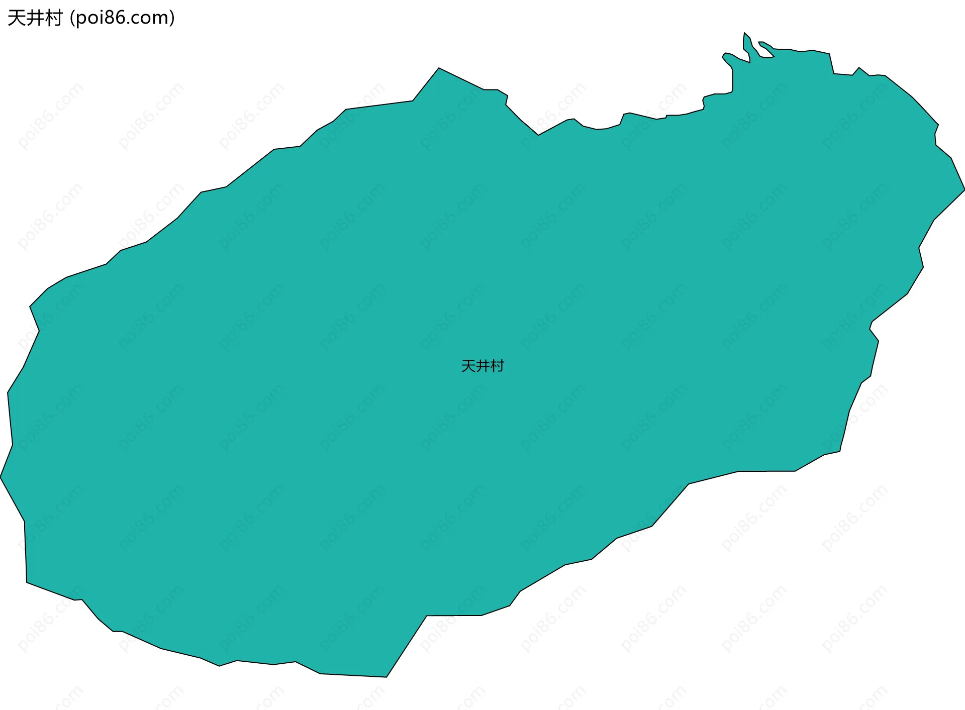 天井村边界地图
