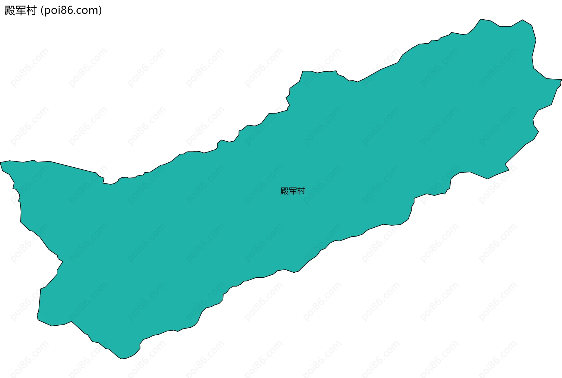 殿军村边界地图