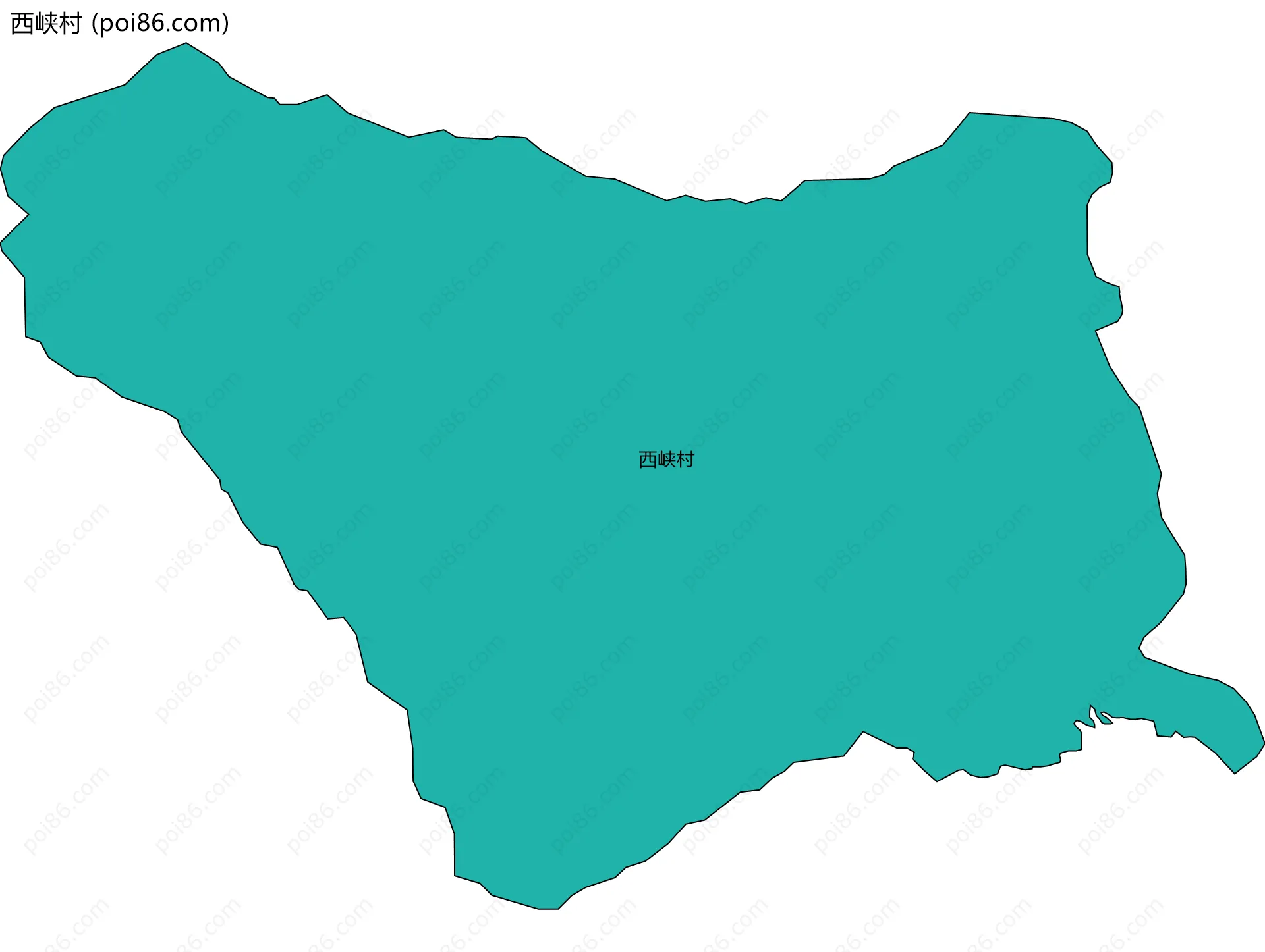 西峡村边界地图