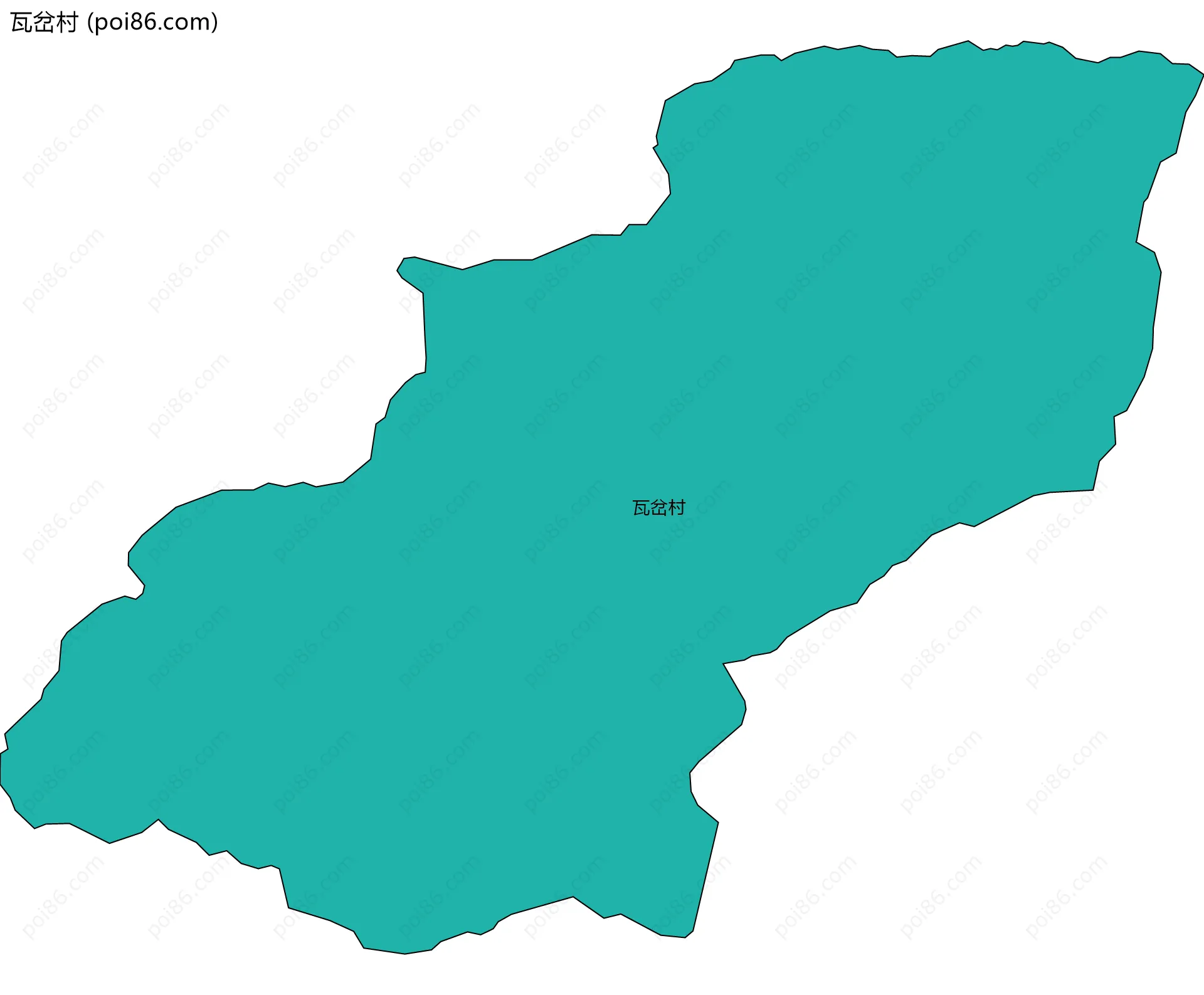瓦岔村边界地图
