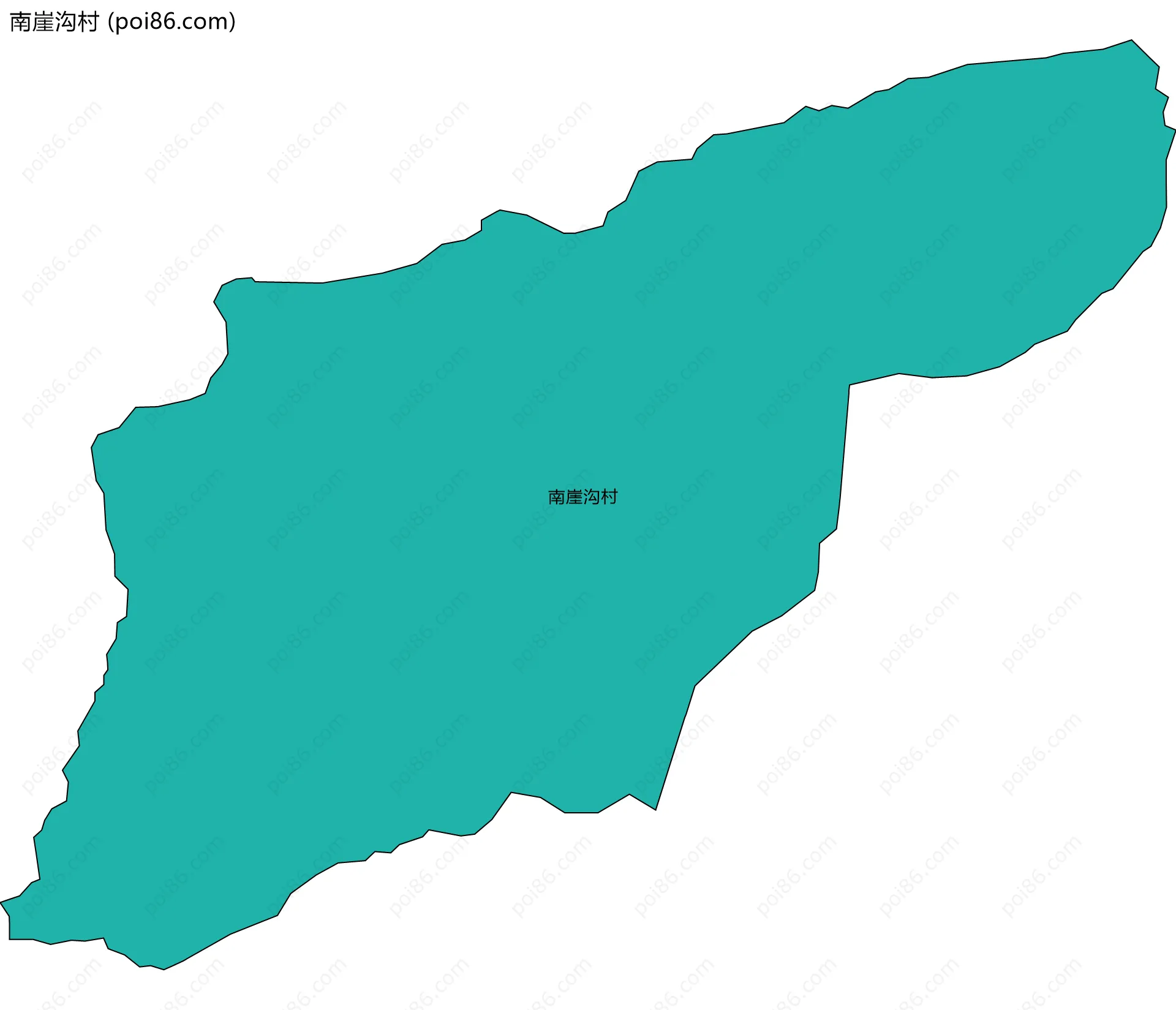 南崖沟村边界地图