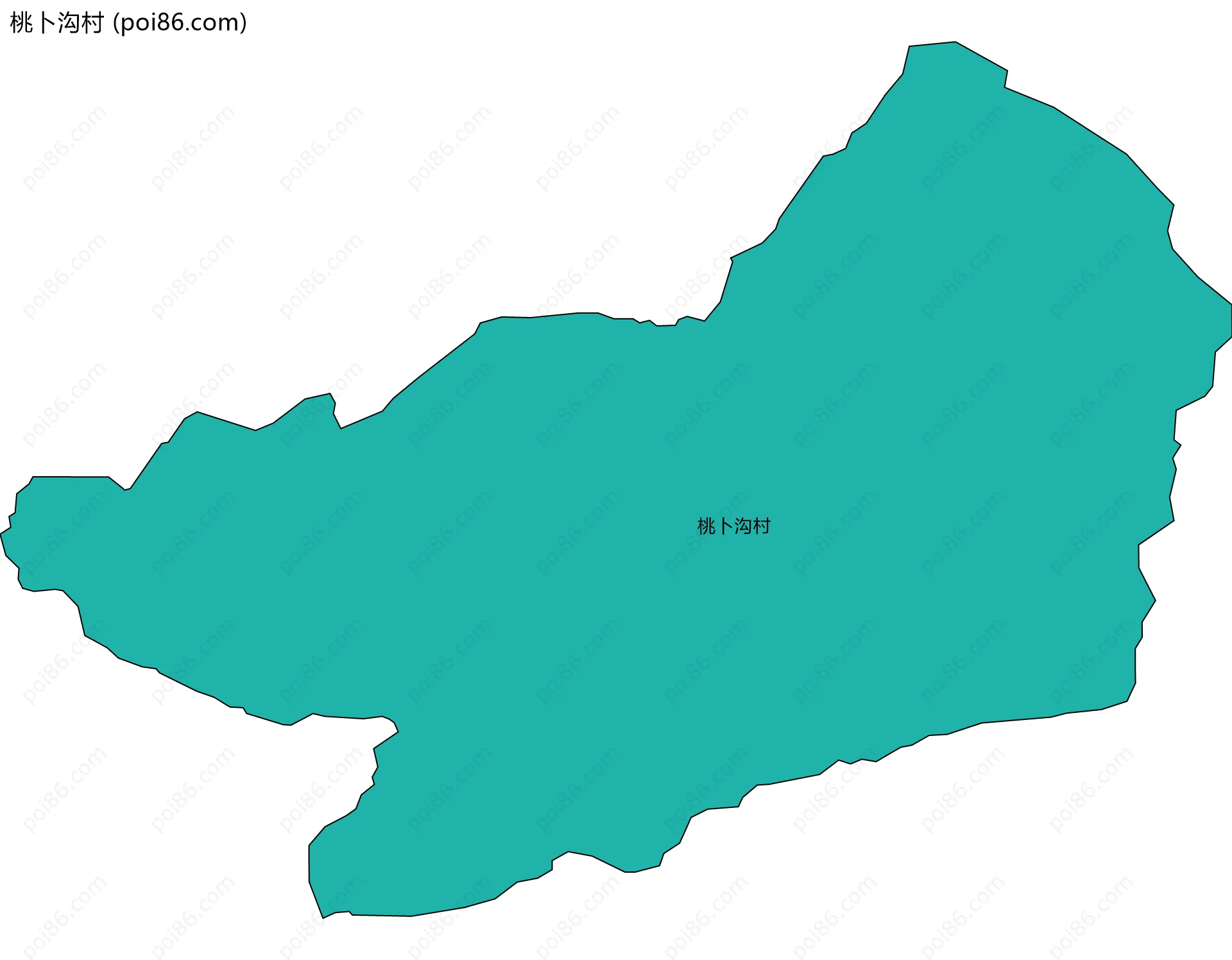 桃卜沟村边界地图