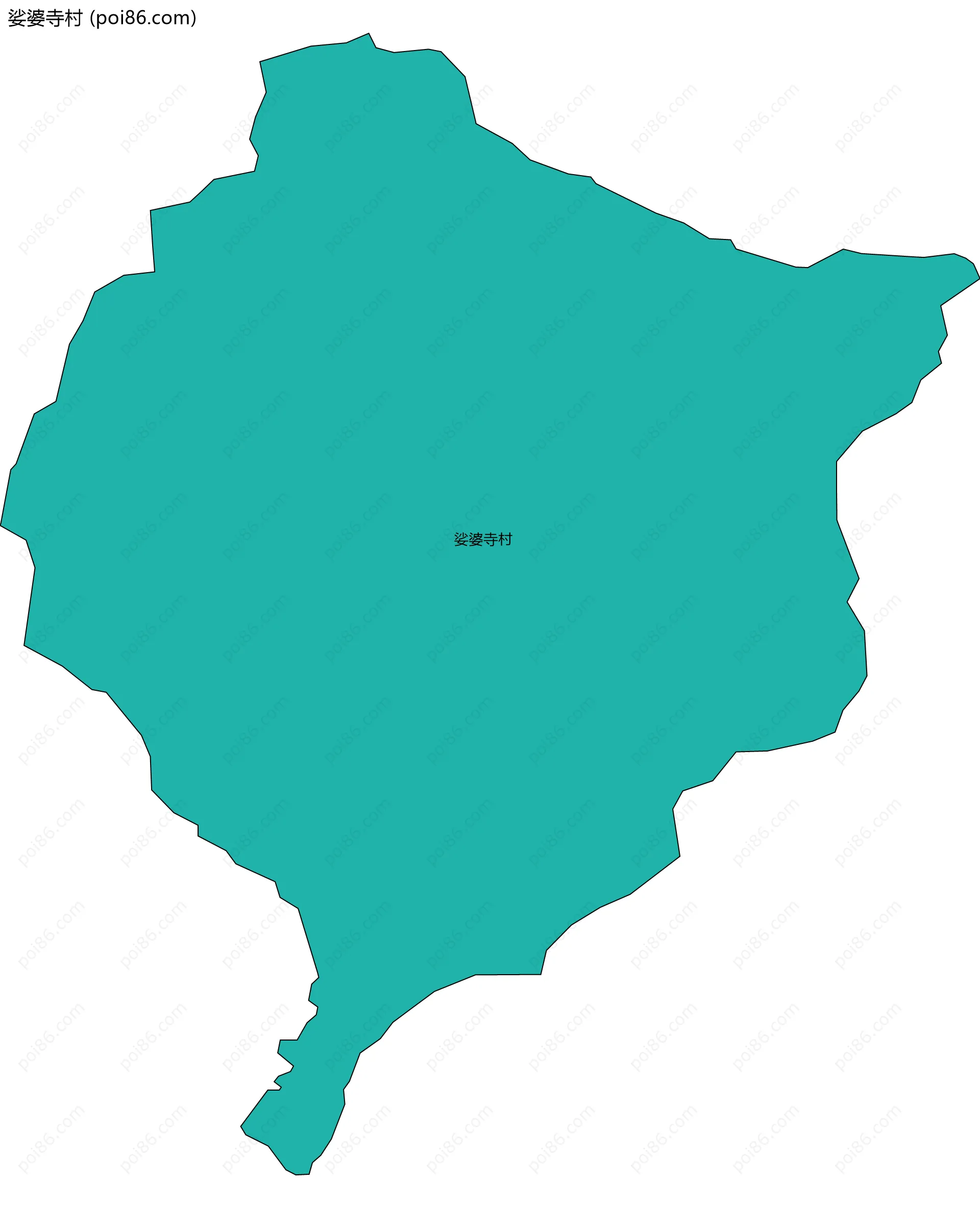 娑婆寺村边界地图