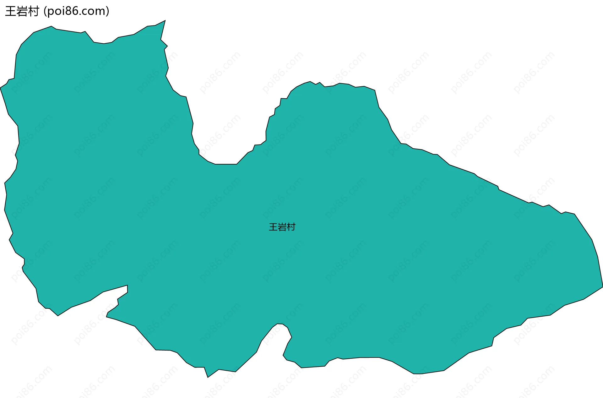 王岩村边界地图
