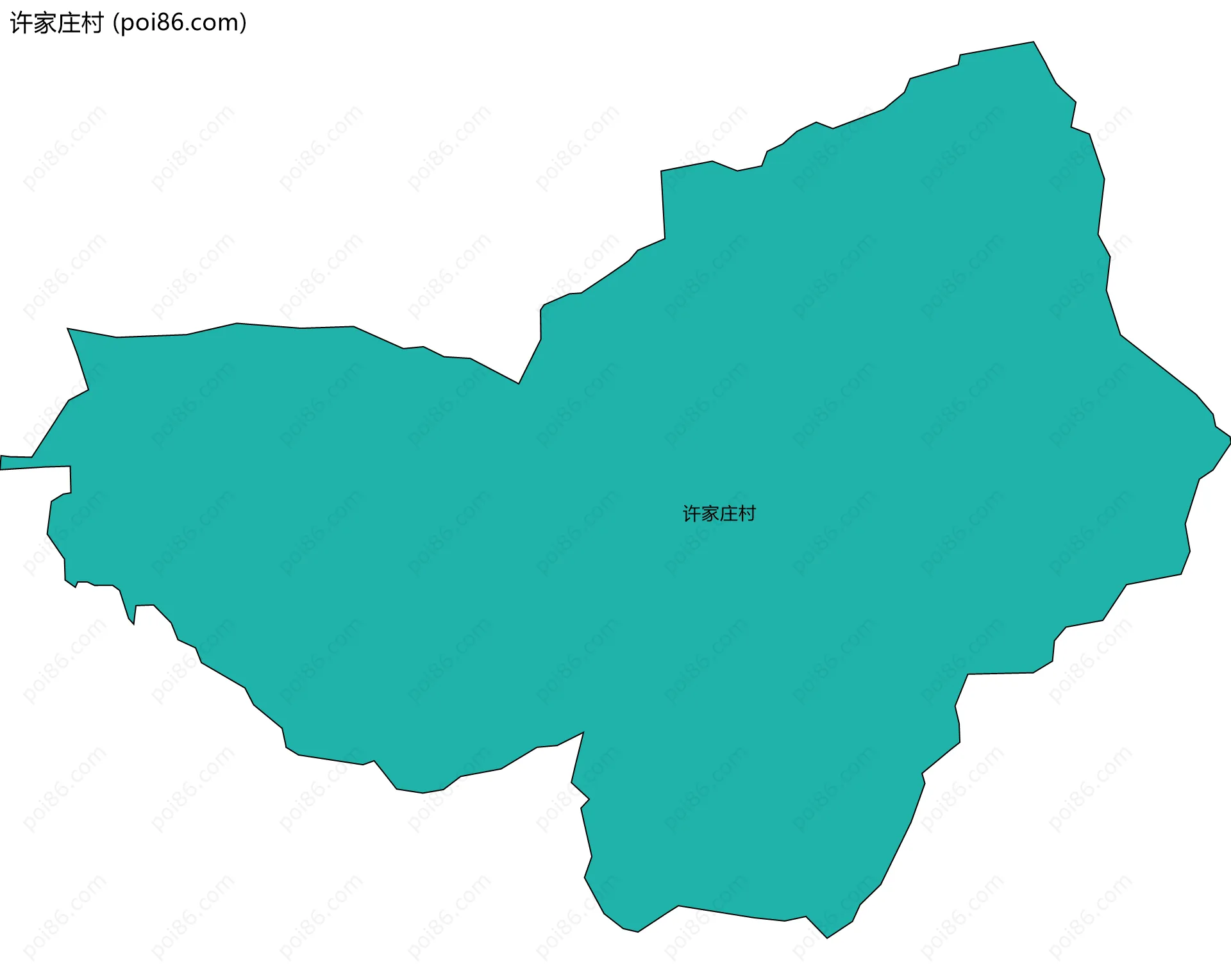 许家庄村边界地图