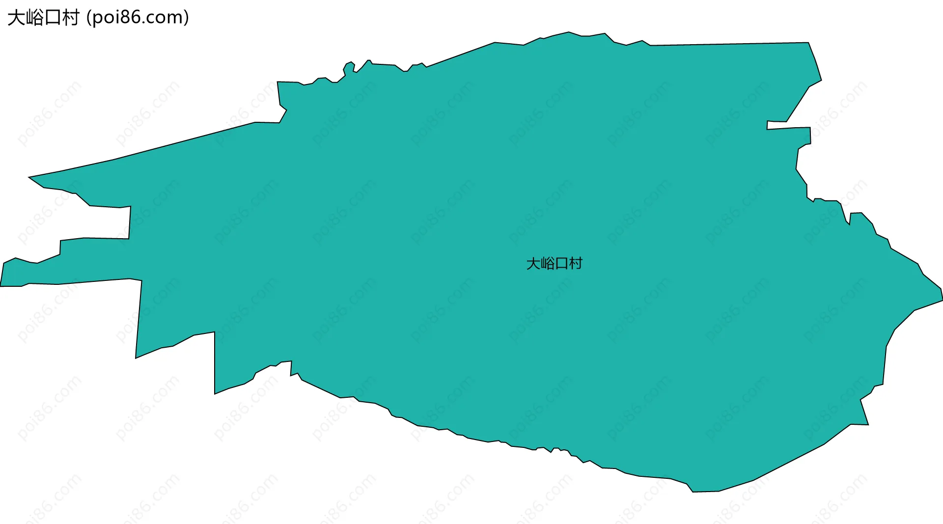 大峪口村边界地图