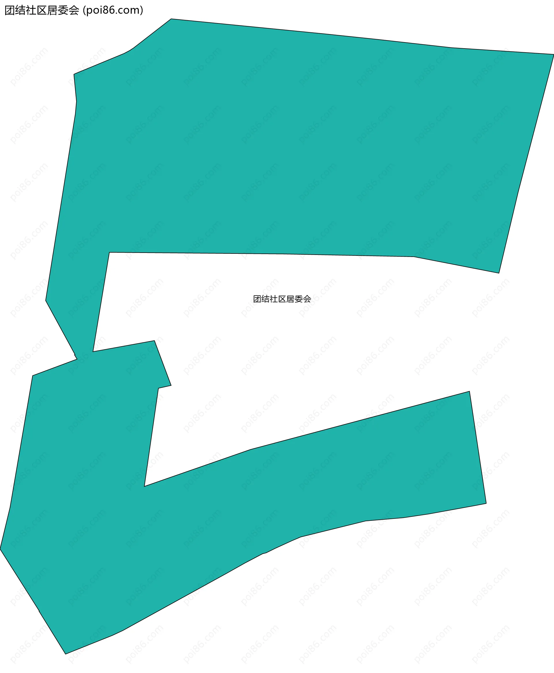 团结社区居委会边界地图