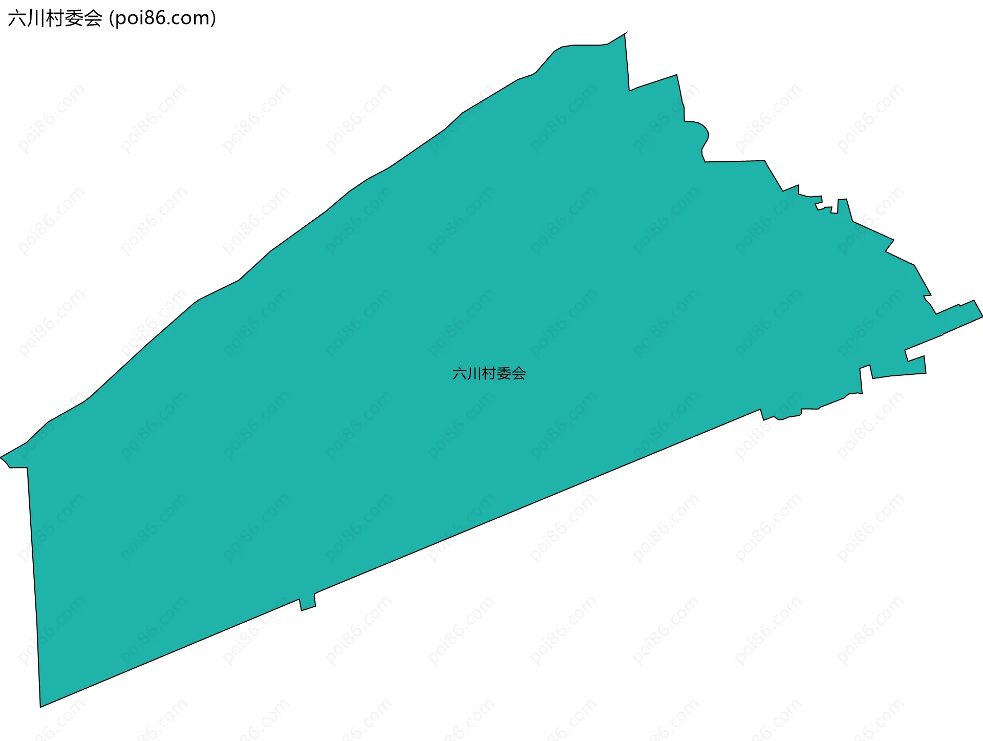 六川村委会边界地图