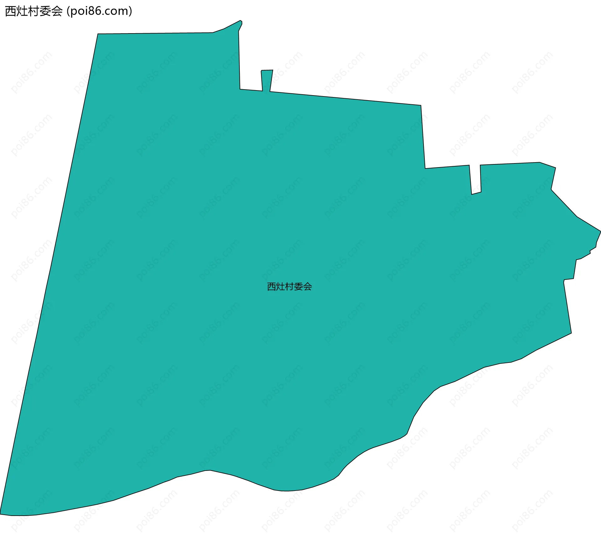 西灶村委会边界地图
