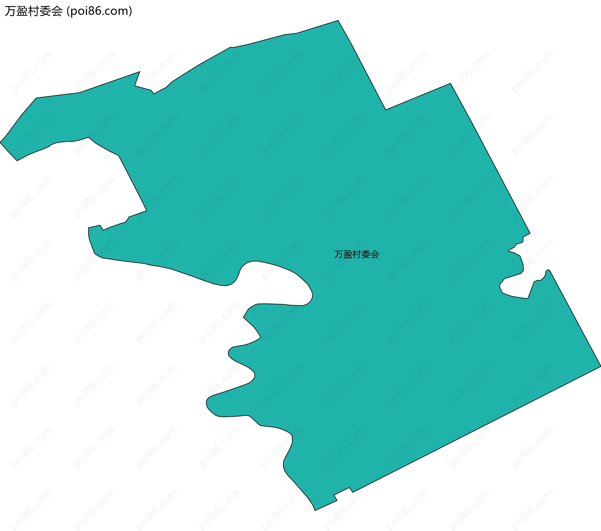 万盈村委会边界地图