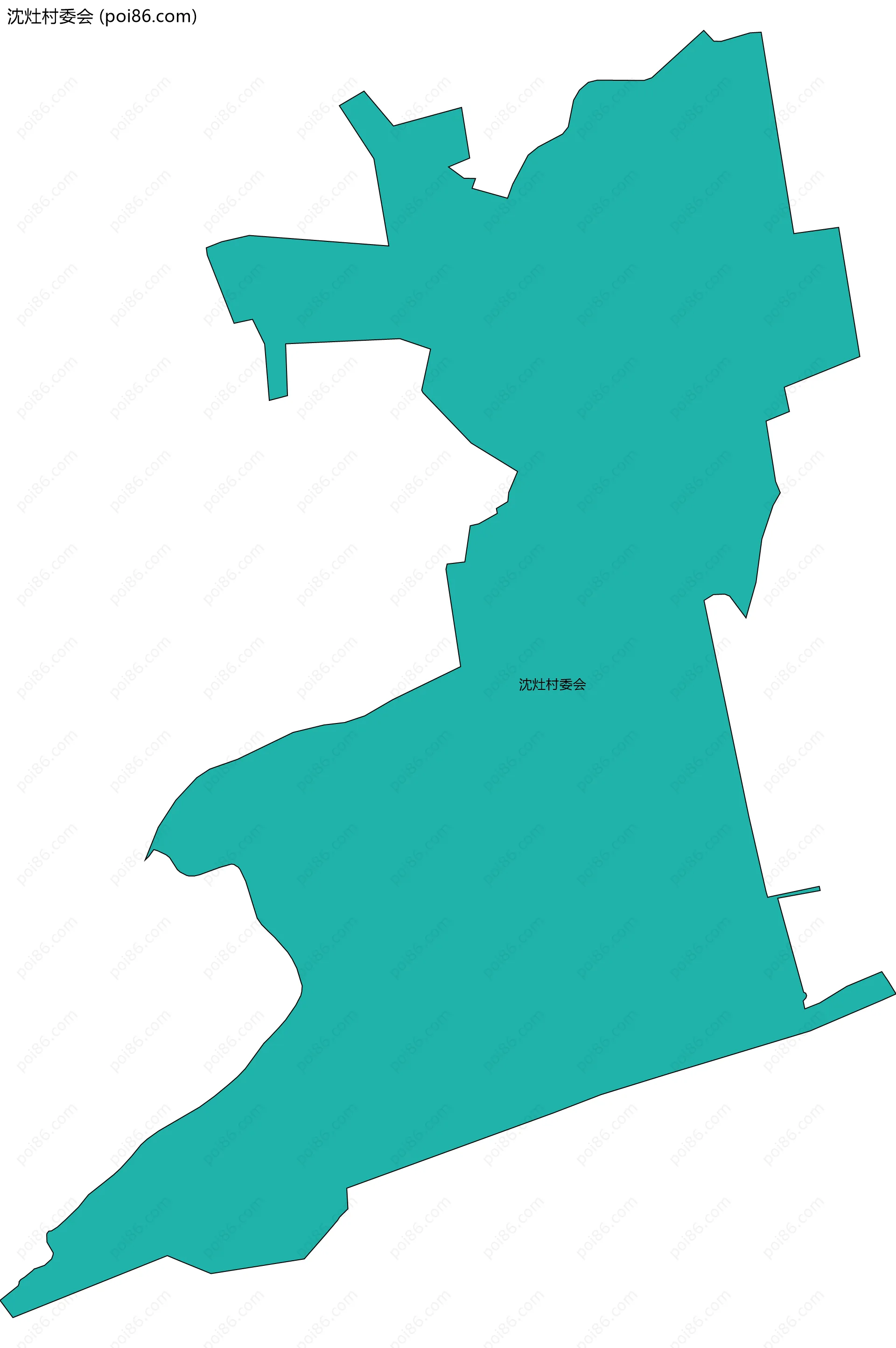 沈灶村委会边界地图