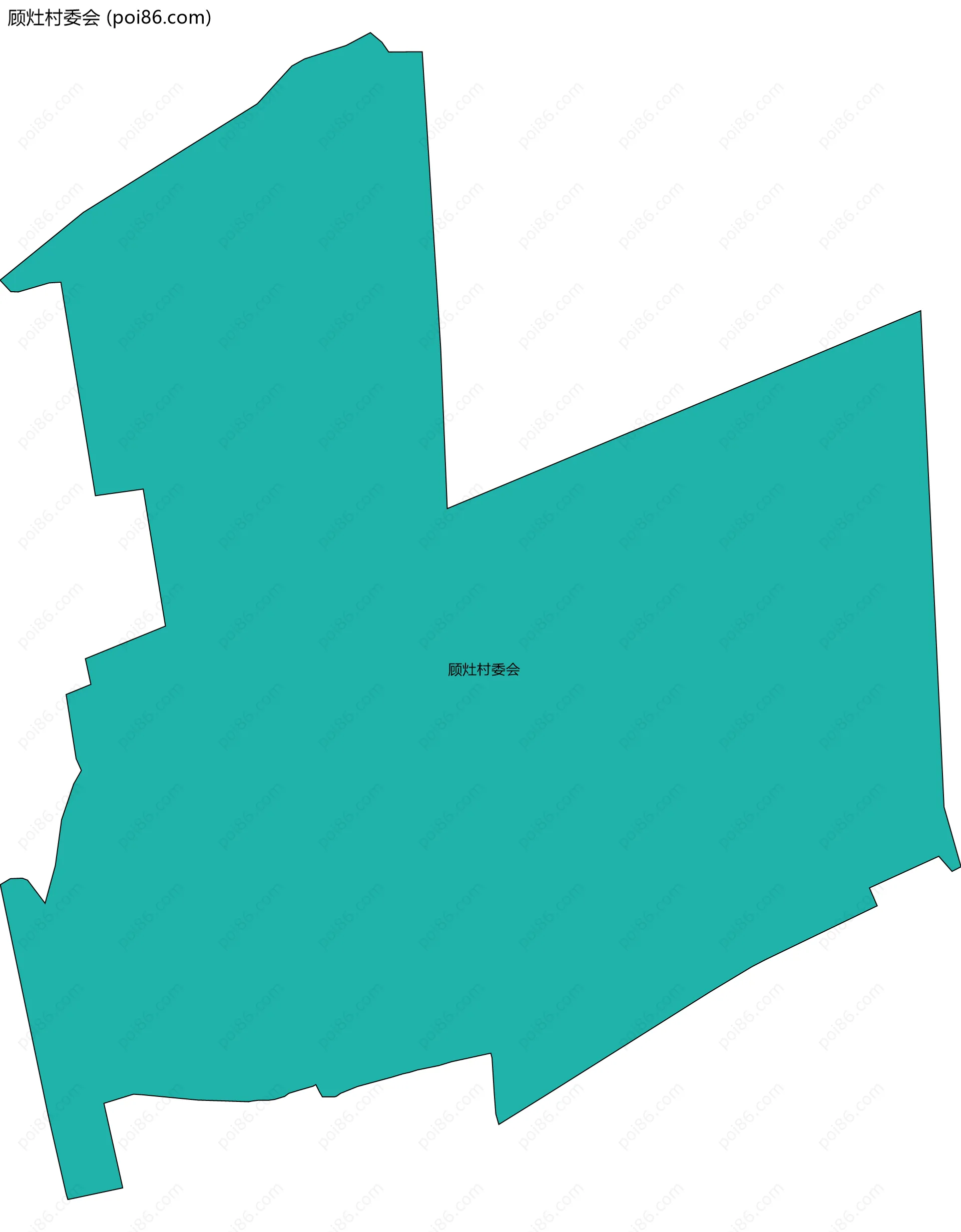 顾灶村委会边界地图