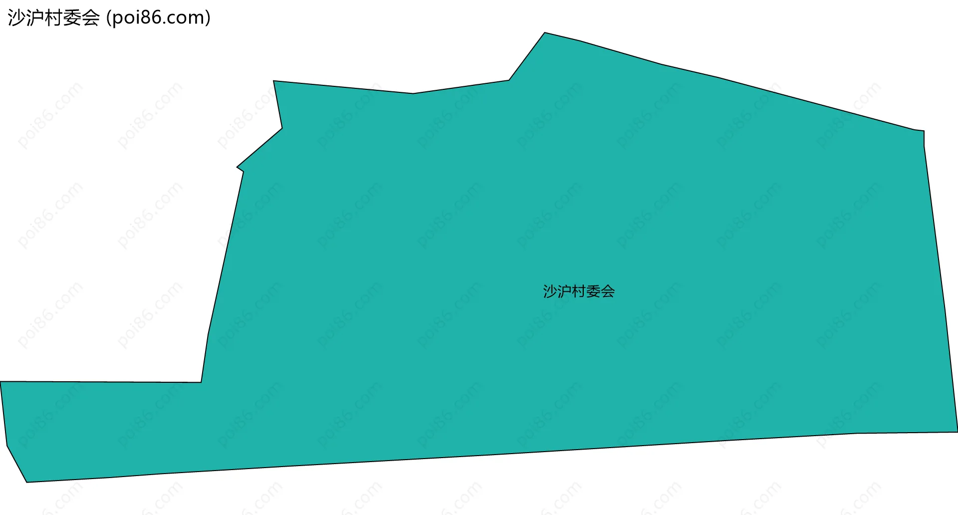 沙沪村委会边界地图