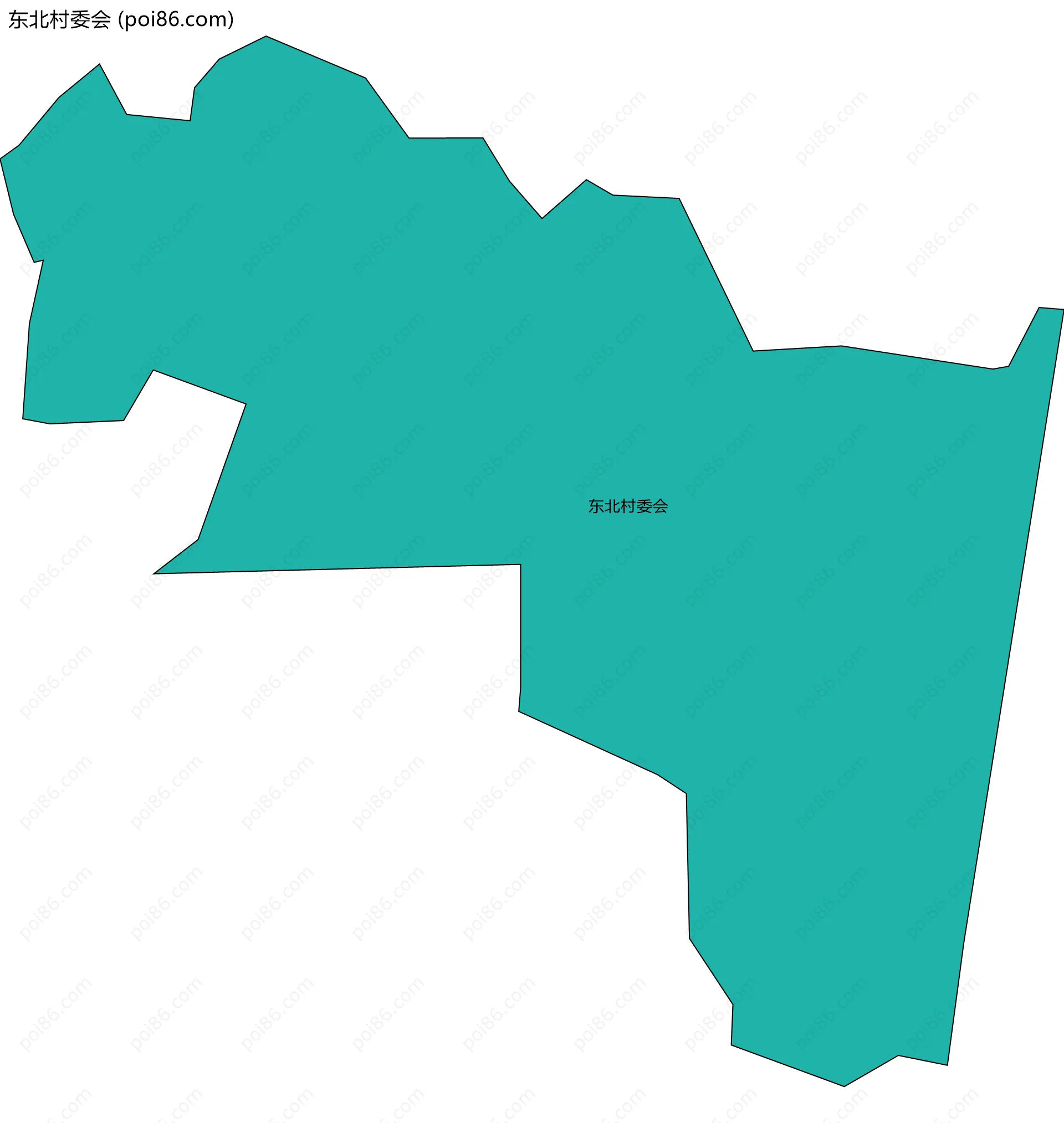 东北村委会边界地图