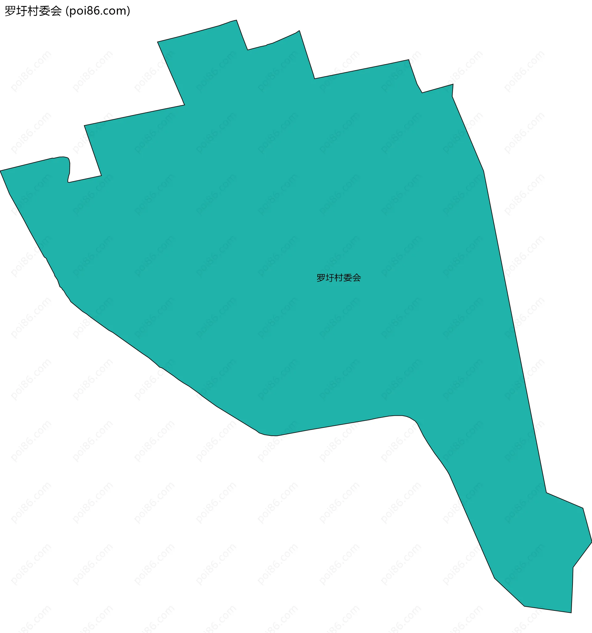 罗圩村委会边界地图