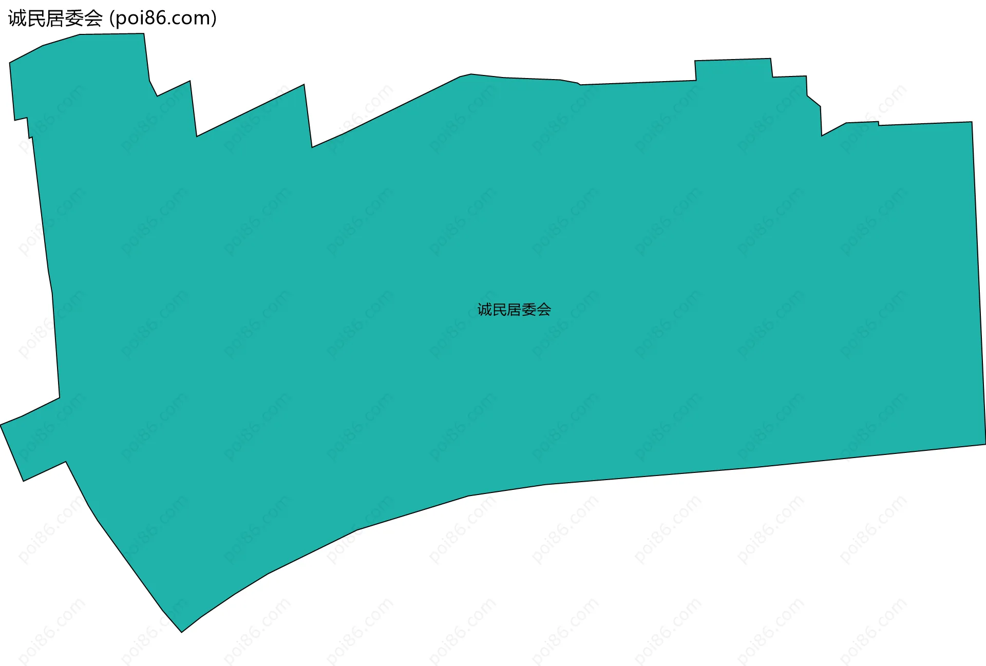 诚民居委会边界地图