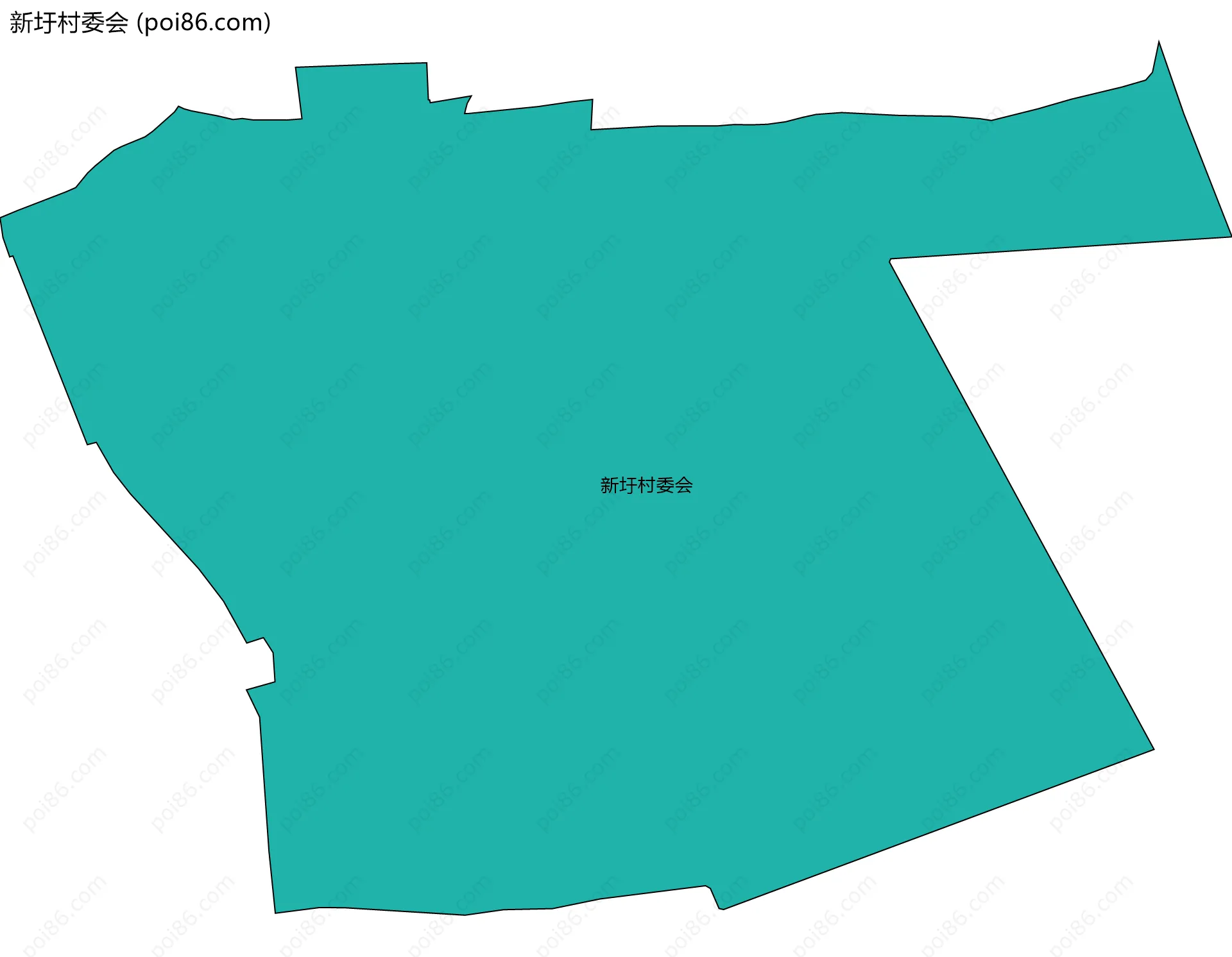 新圩村委会边界地图