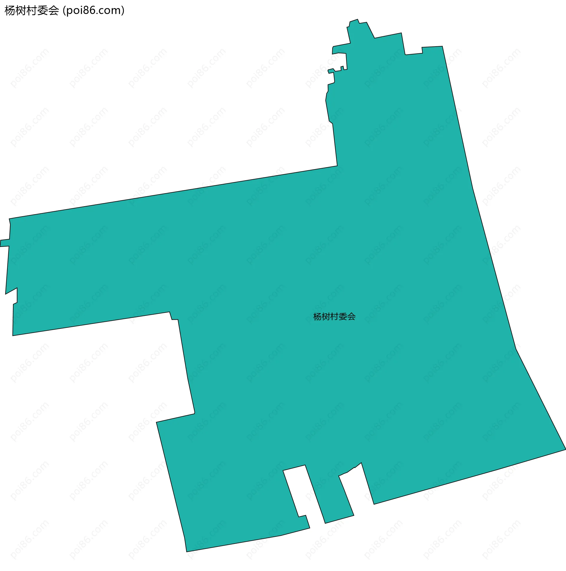 杨树村委会边界地图