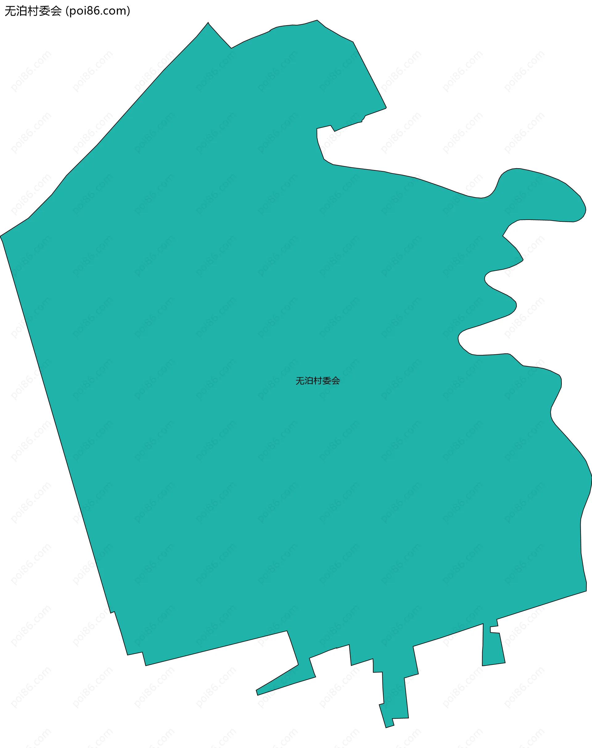 无泊村委会边界地图