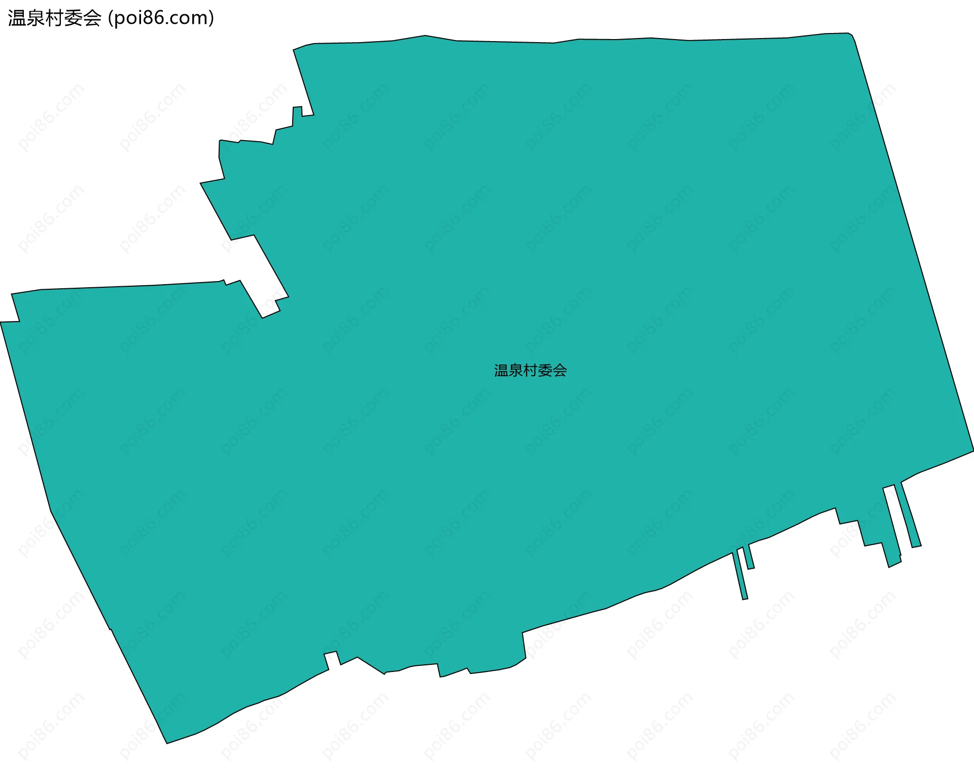 温泉村委会边界地图