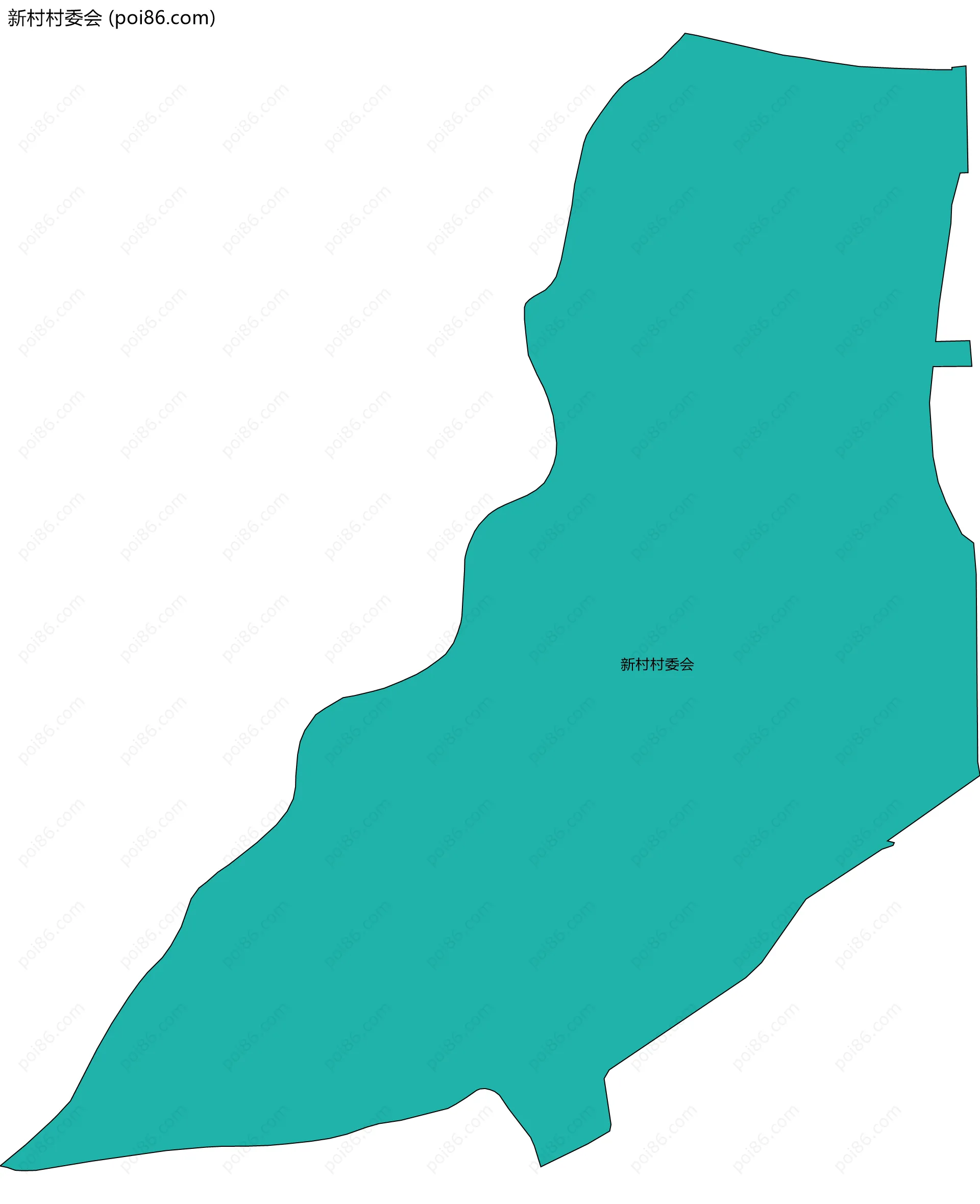 新村村委会边界地图