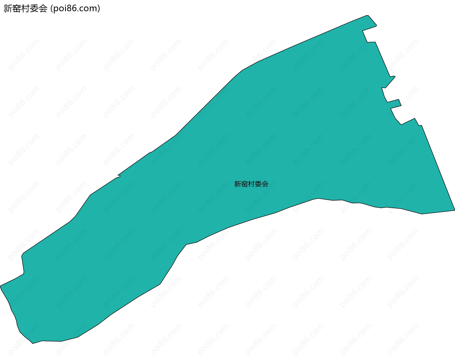 新窑村委会边界地图