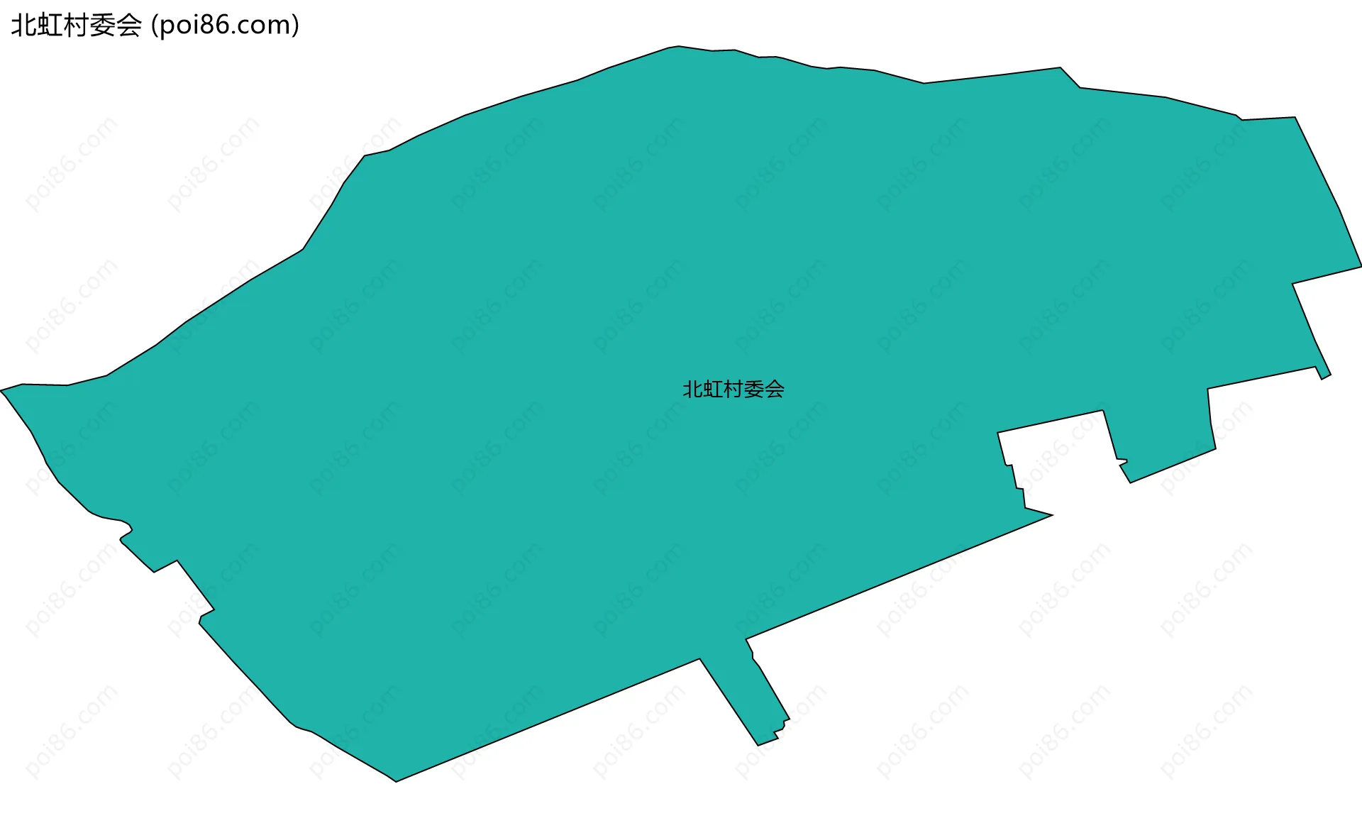 北虹村委会边界地图