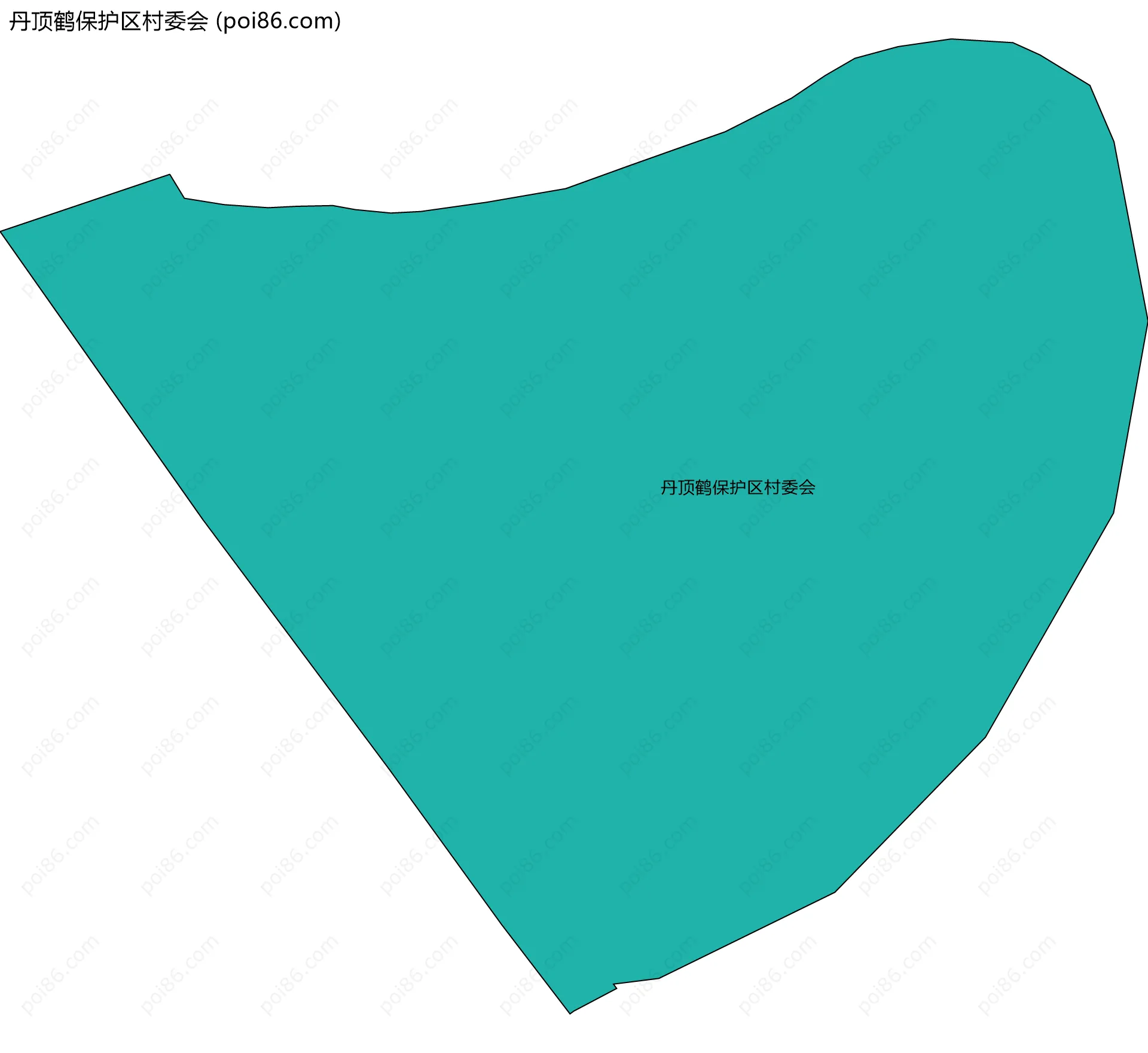 丹顶鹤保护区村委会边界地图