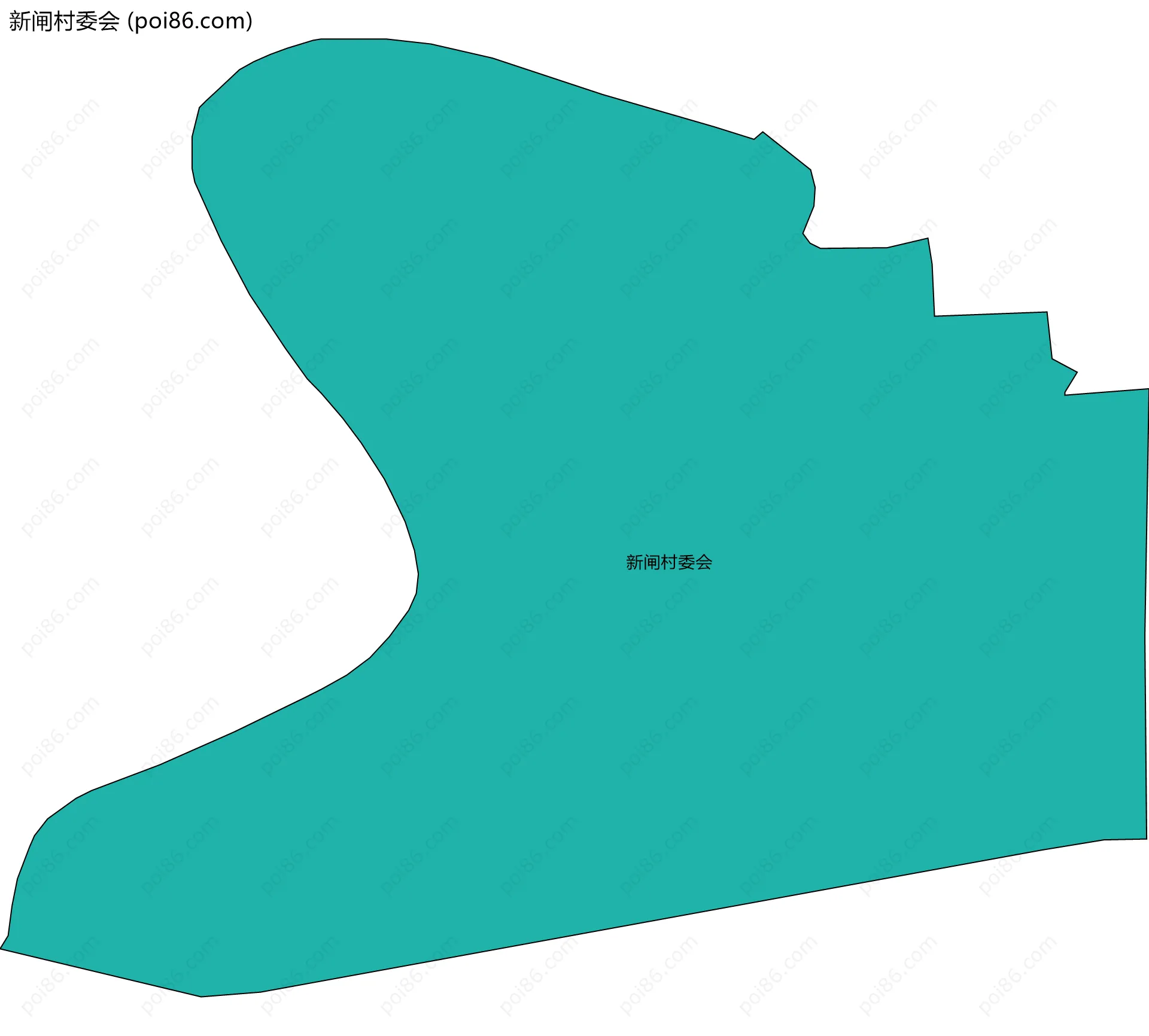 新闸村委会边界地图