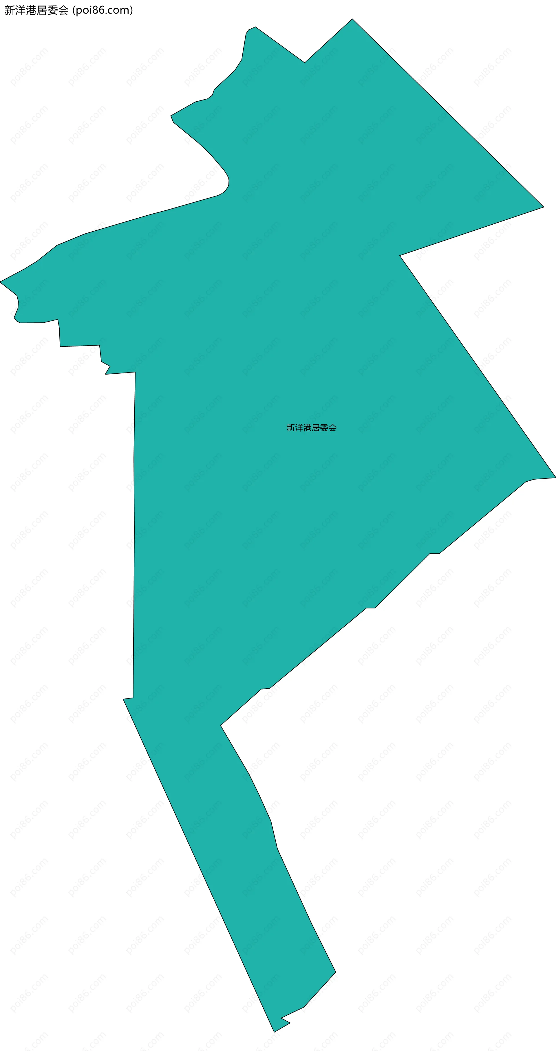 新洋港居委会边界地图