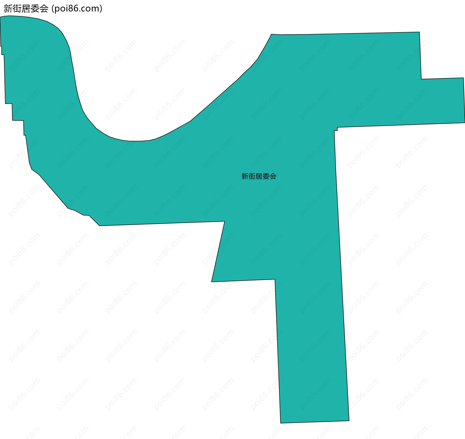 新街居委会边界地图