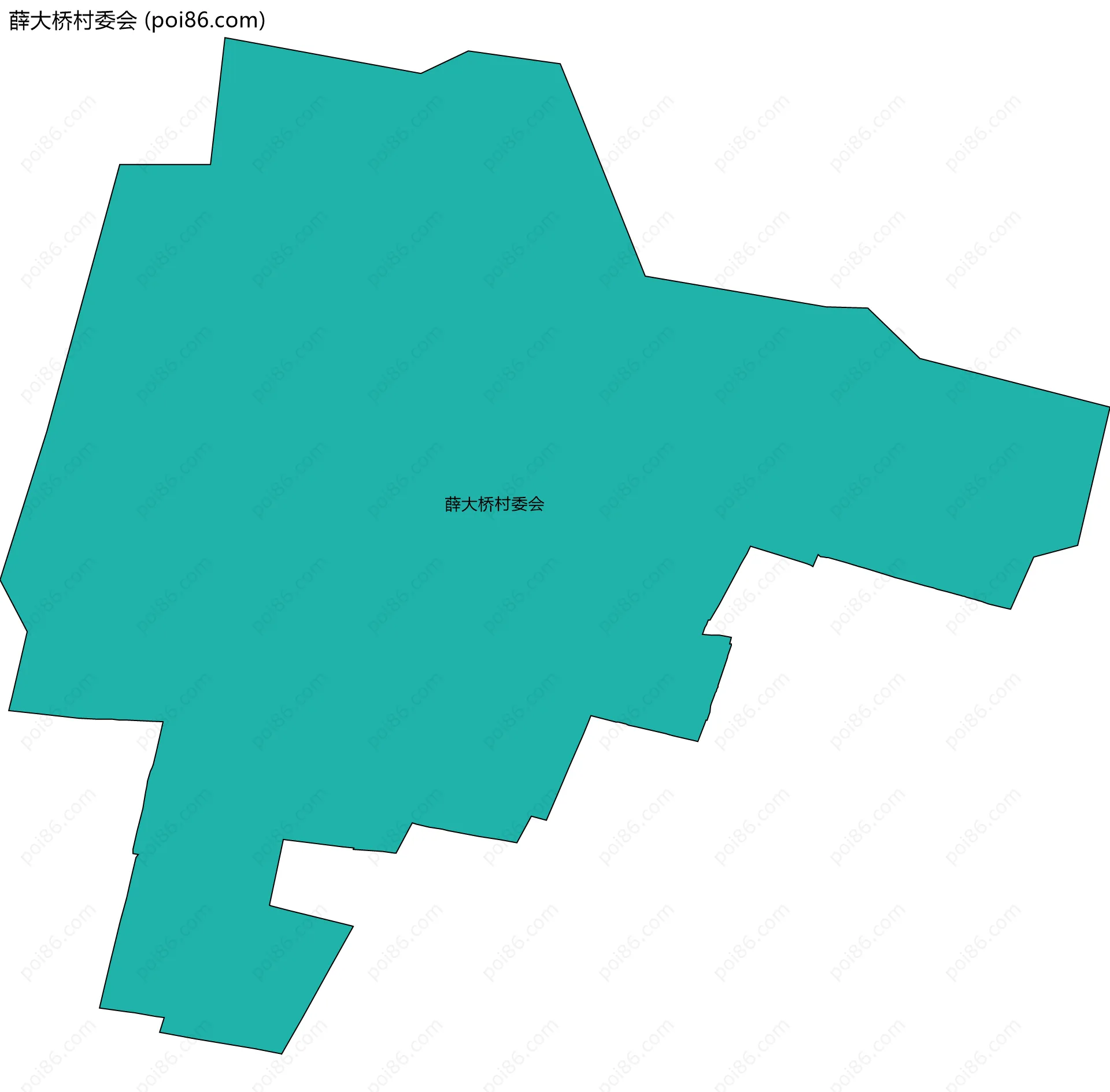 薛大桥村委会边界地图