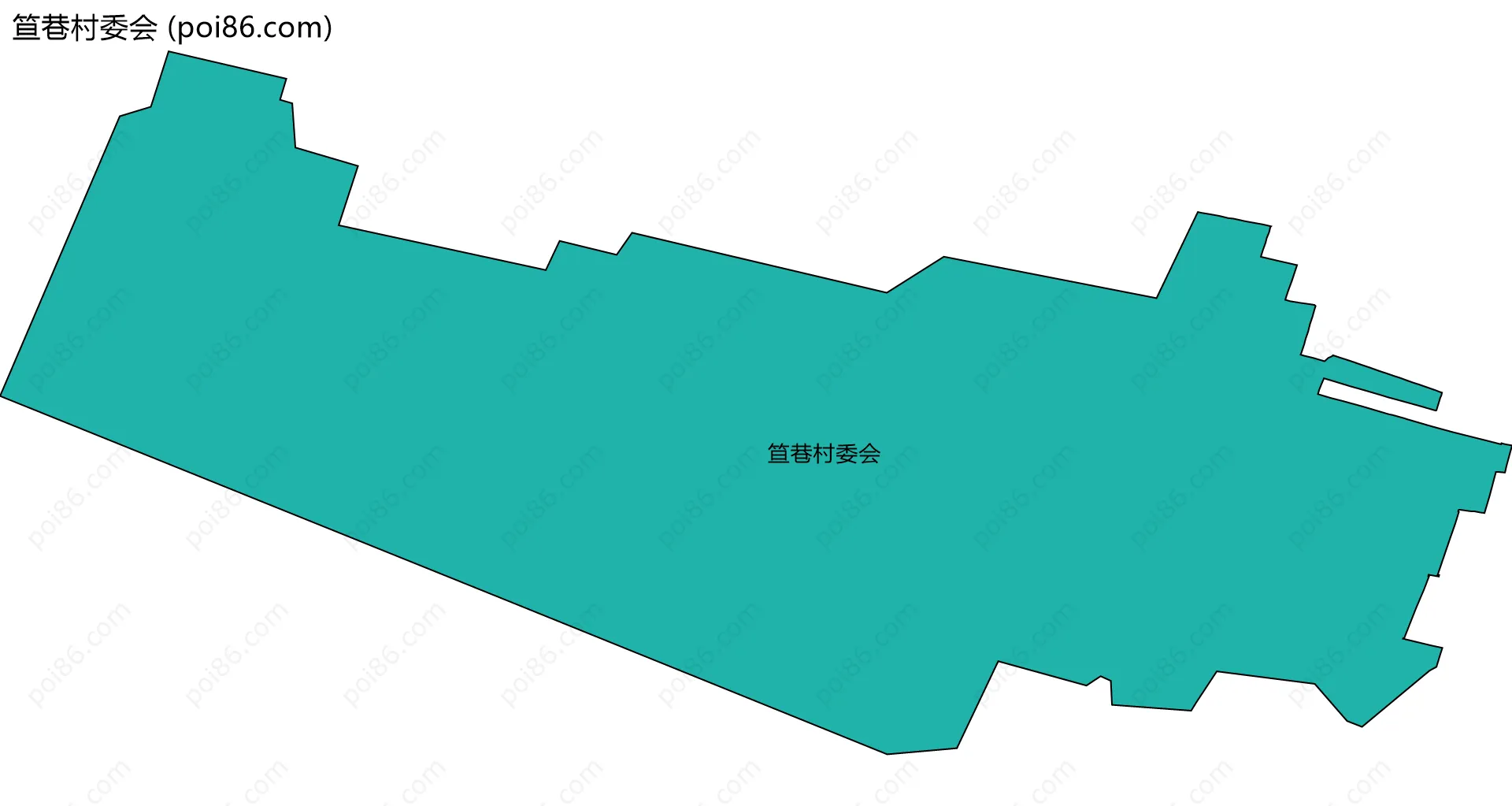 笪巷村委会边界地图