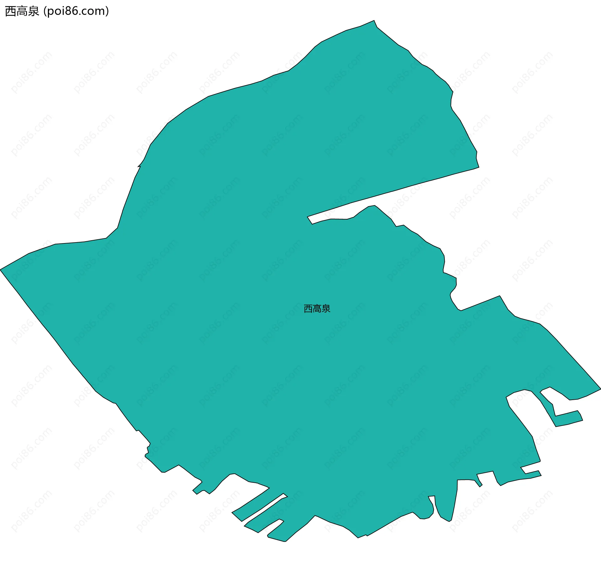 西高泉边界地图