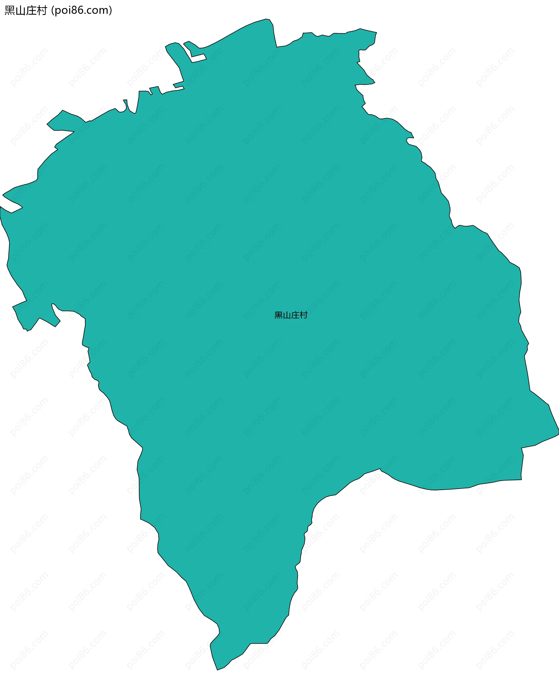 黑山庄村边界地图
