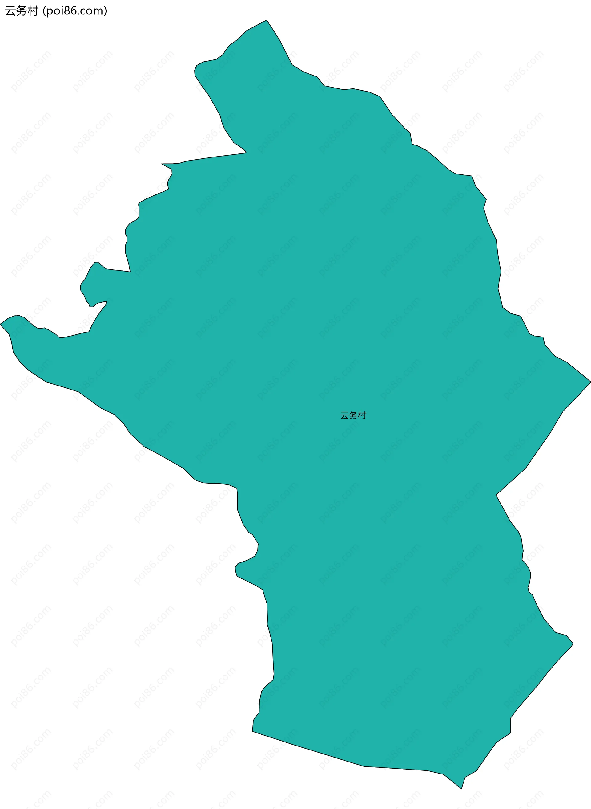 云务村边界地图