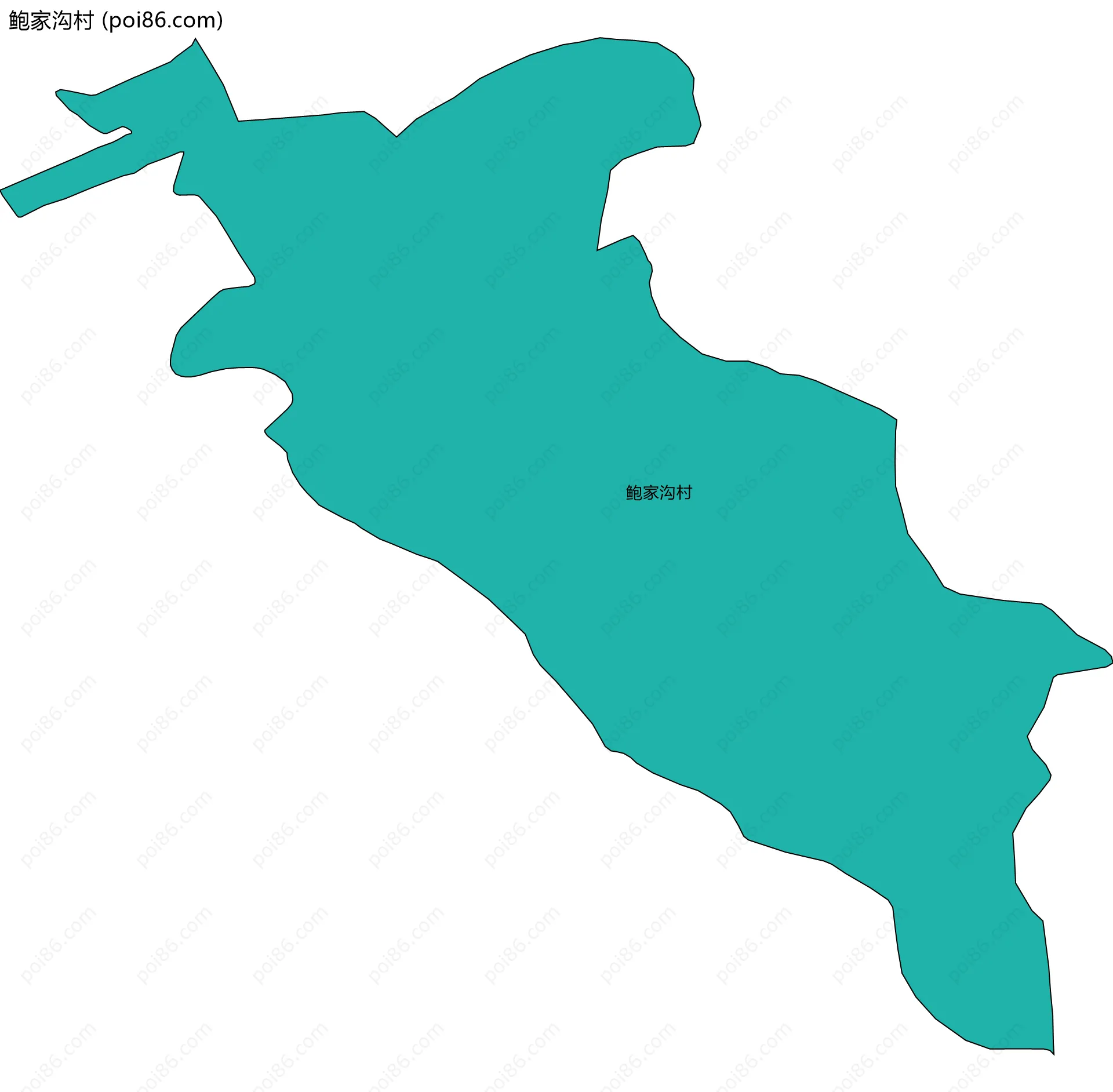 鲍家沟村边界地图