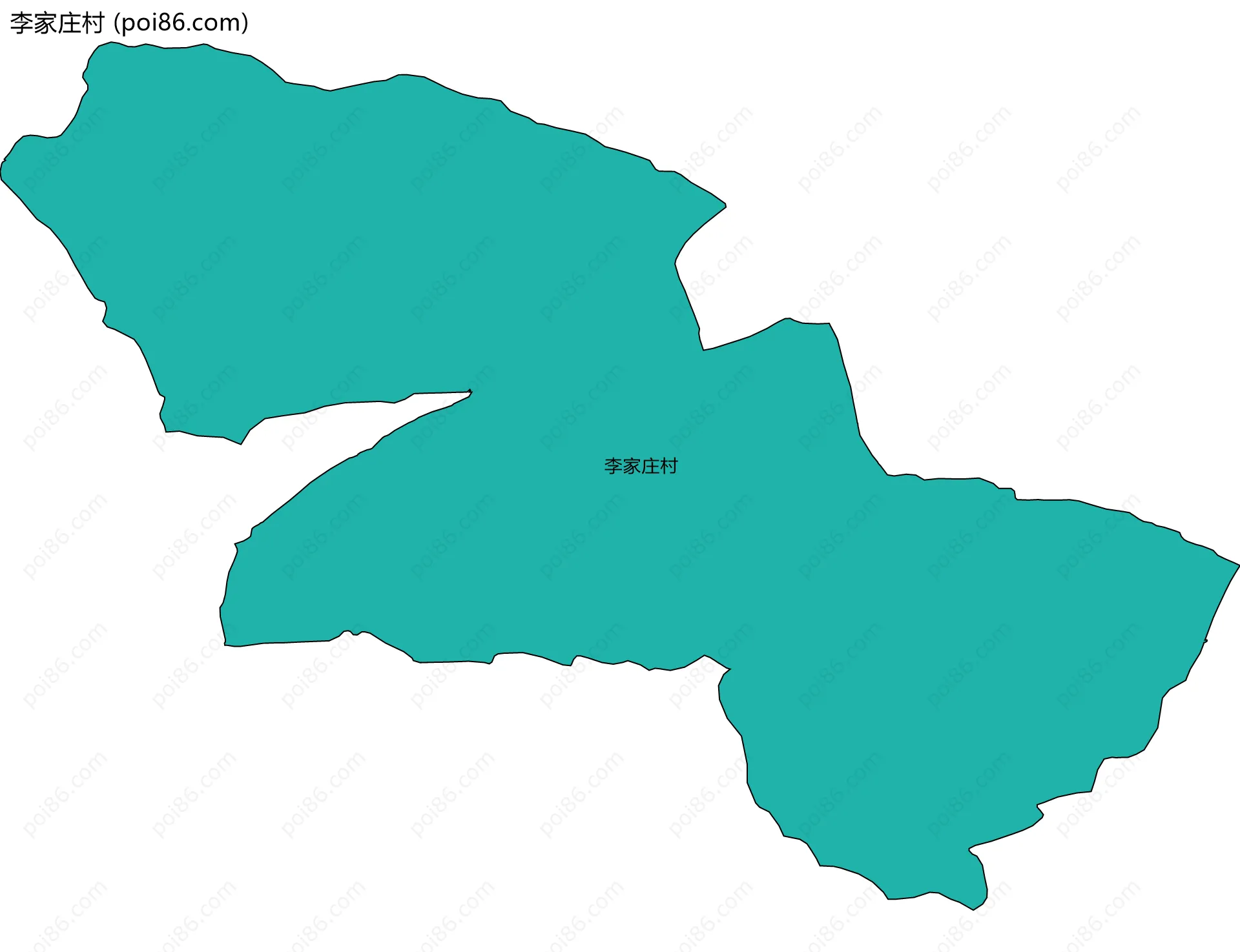 李家庄村边界地图