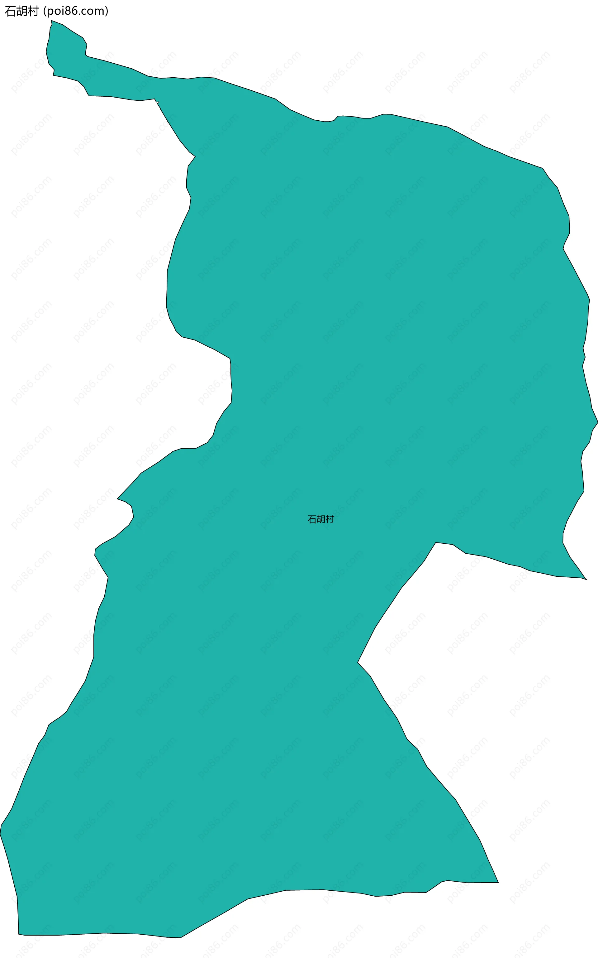 石胡村边界地图