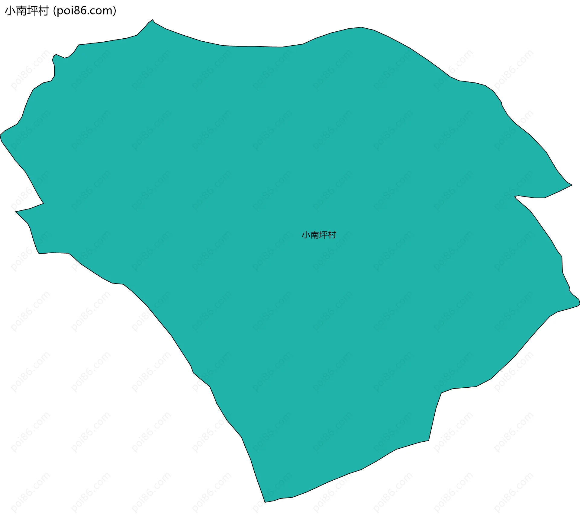 小南坪村边界地图