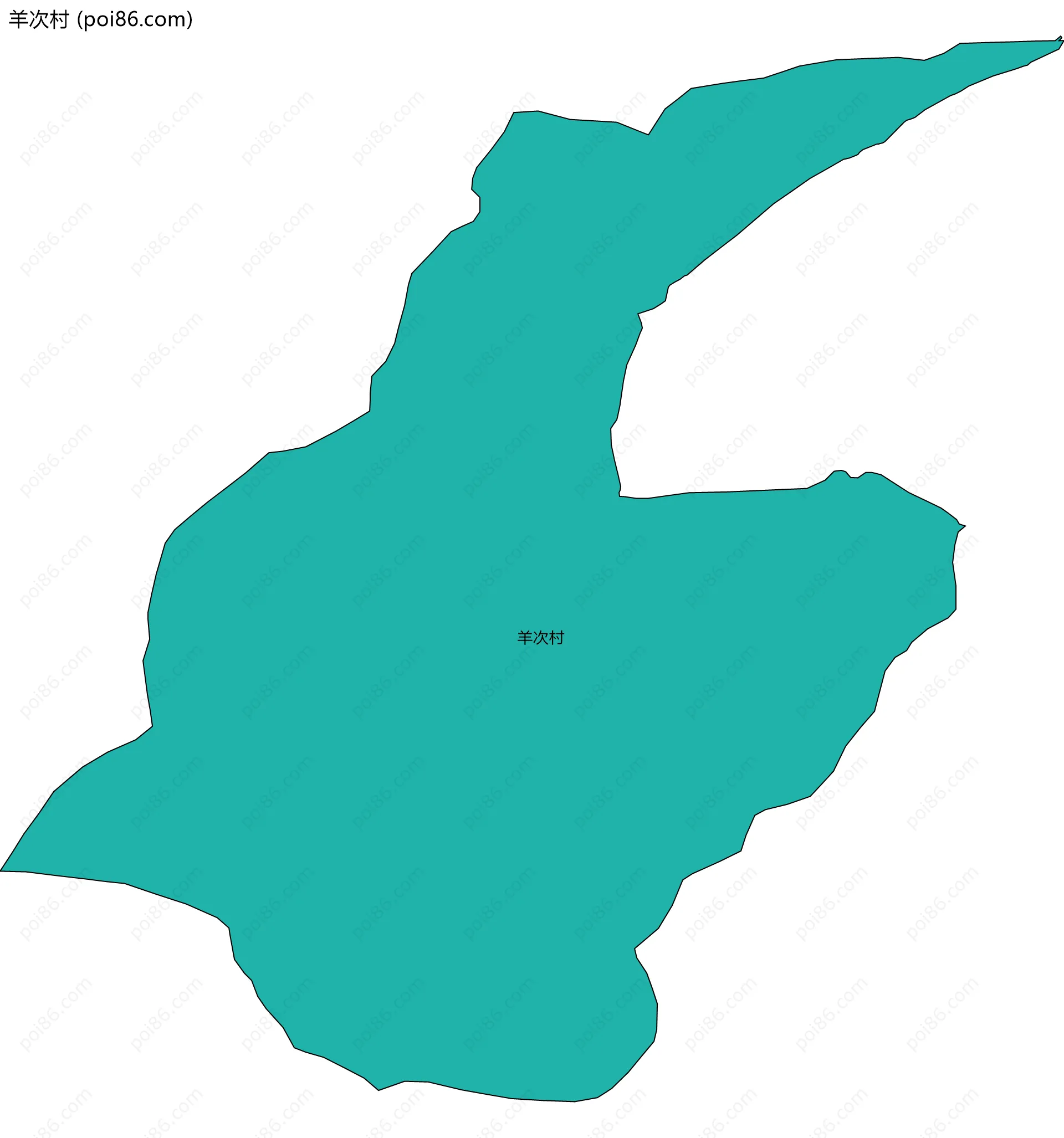 羊次村边界地图